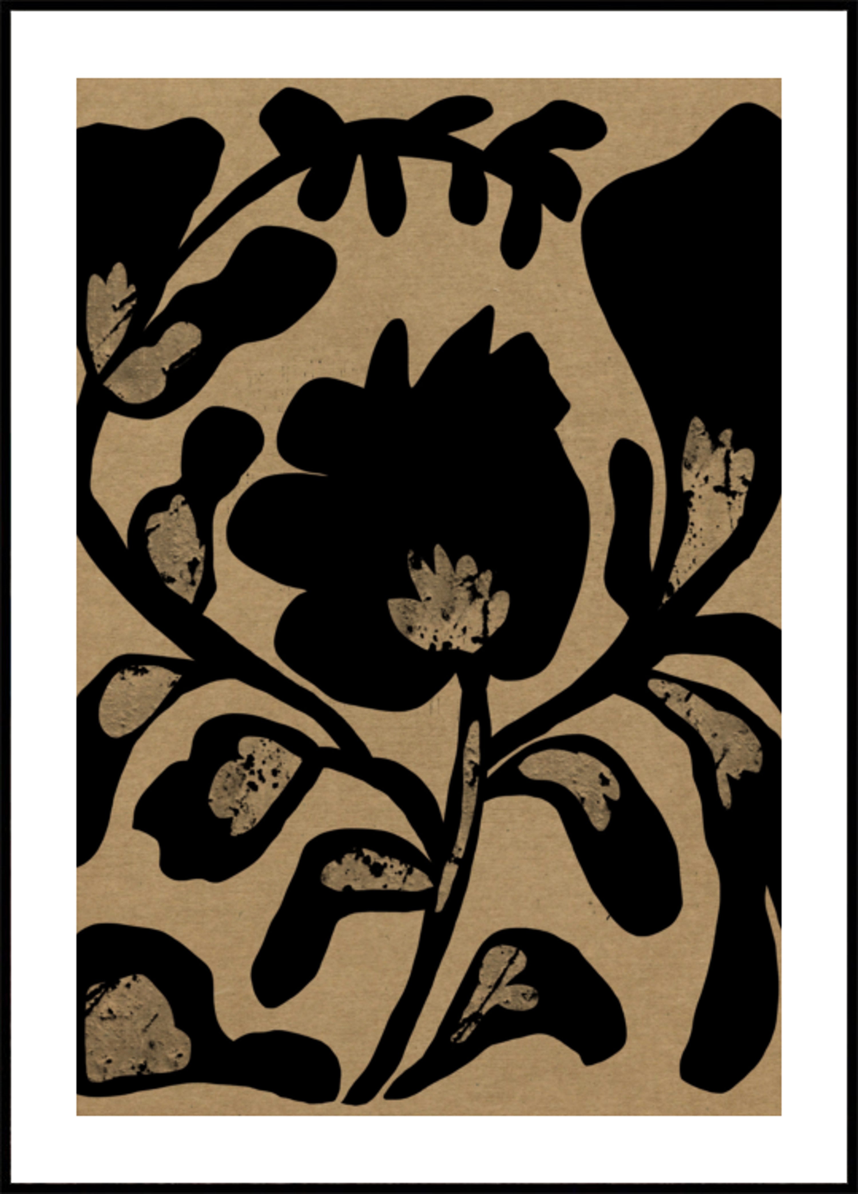 Silhouette Botanique Noire