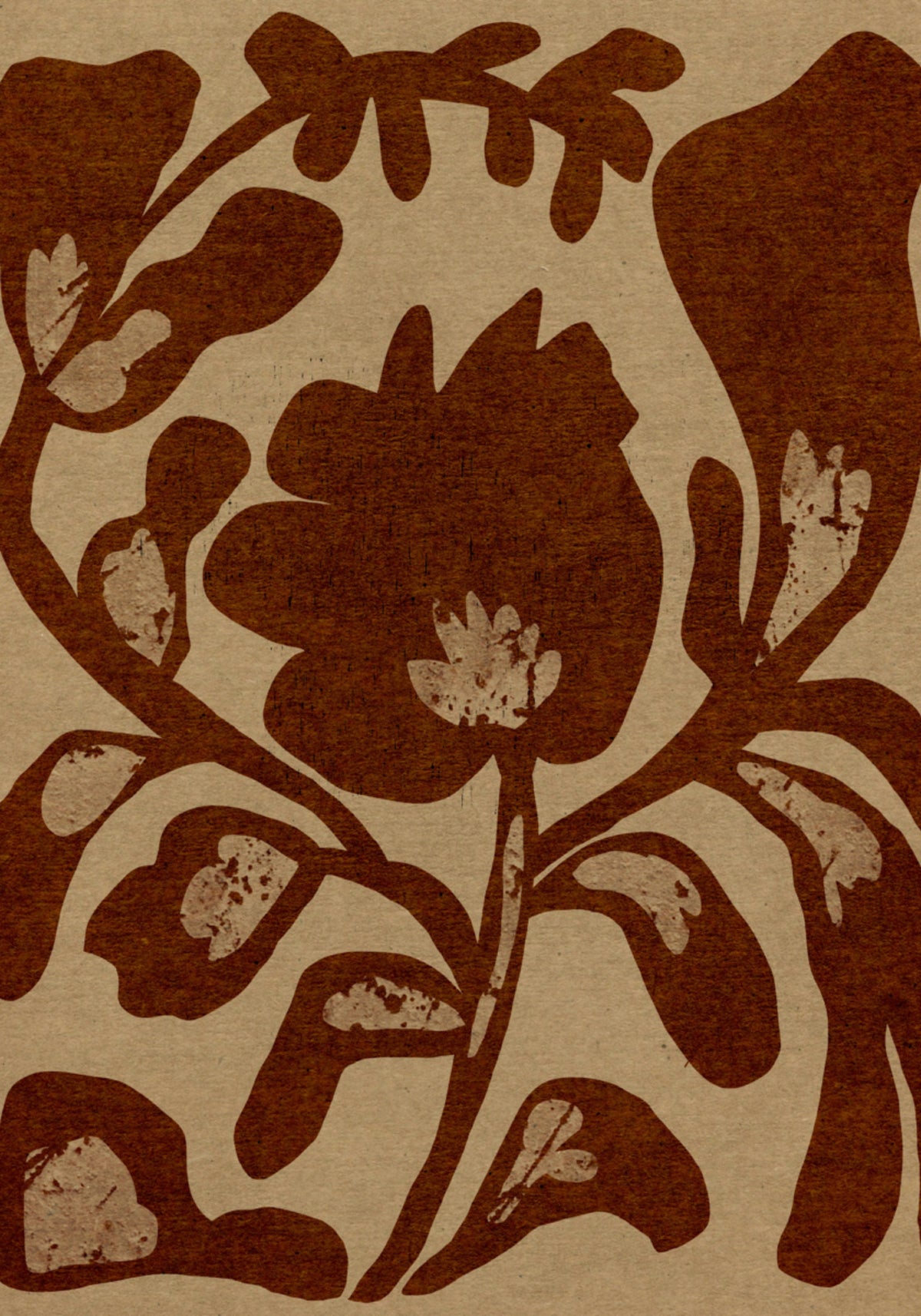 Motif floral terreux