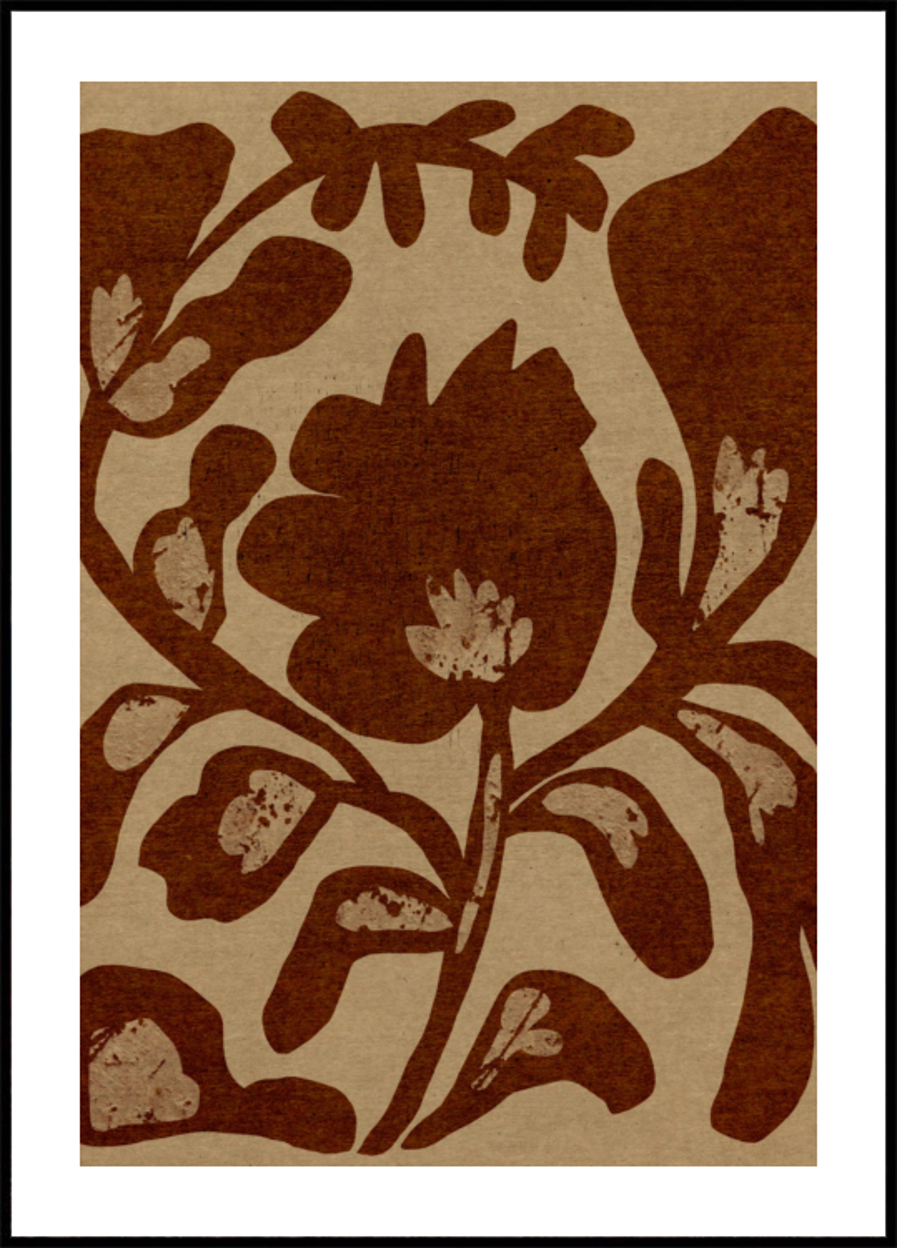 Motif floral terreux