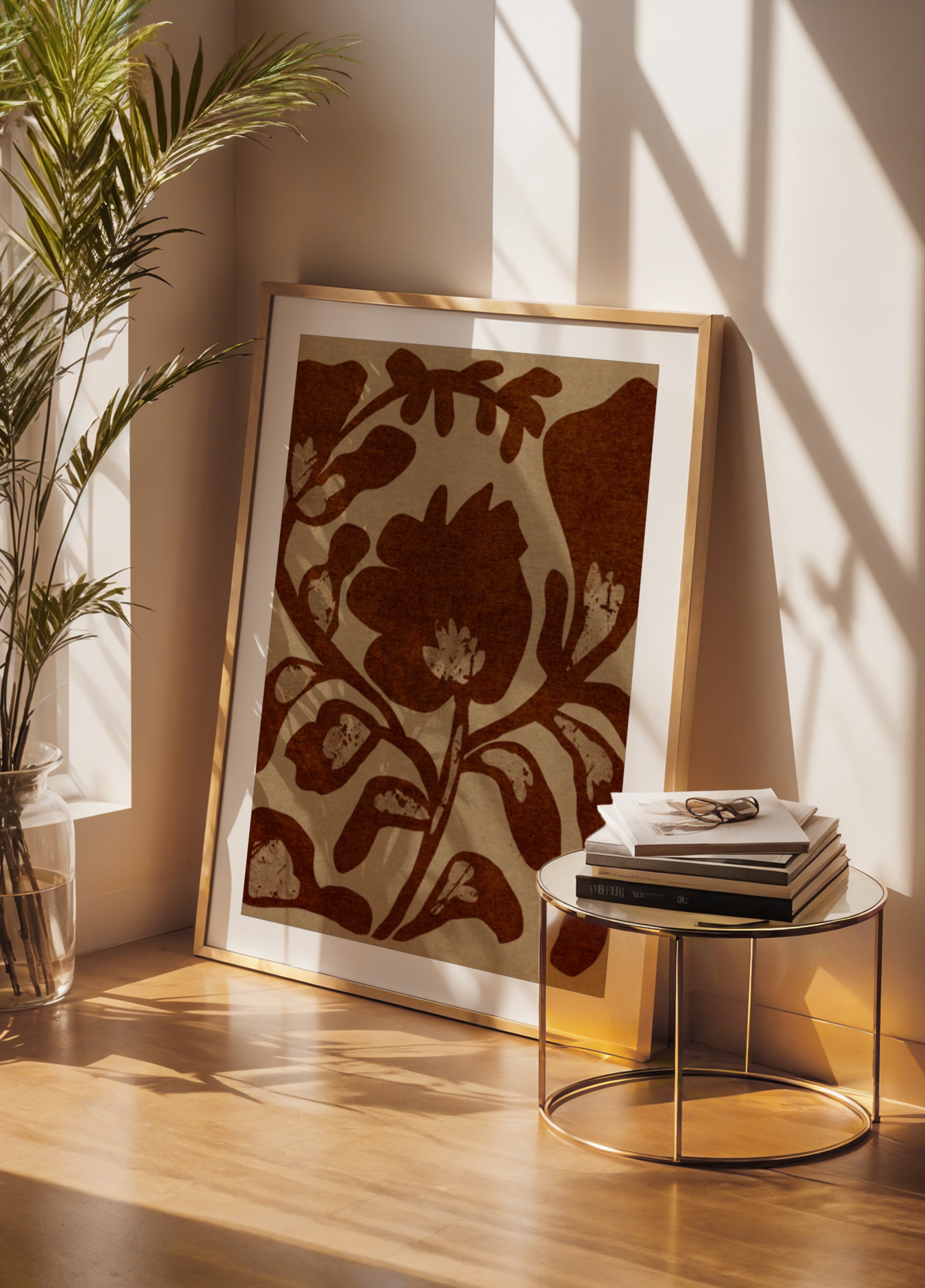 Motif floral terreux