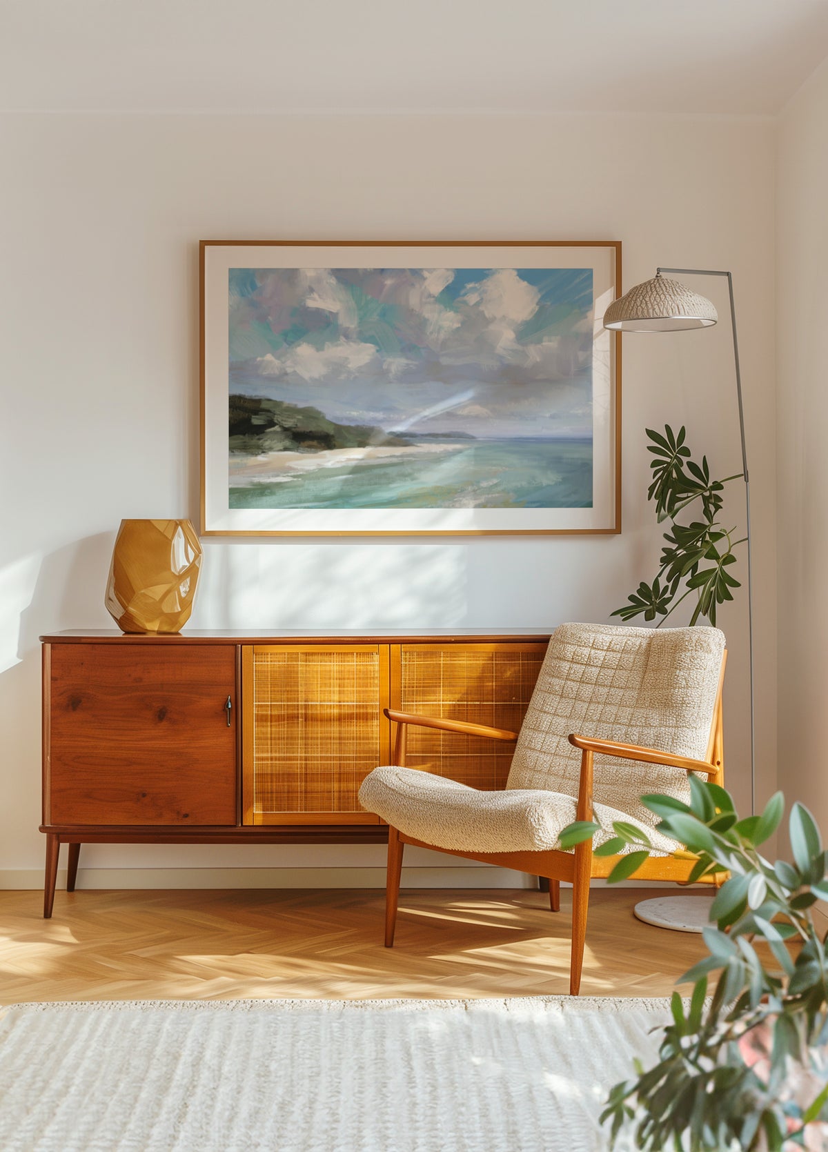 Scène de plage paisible