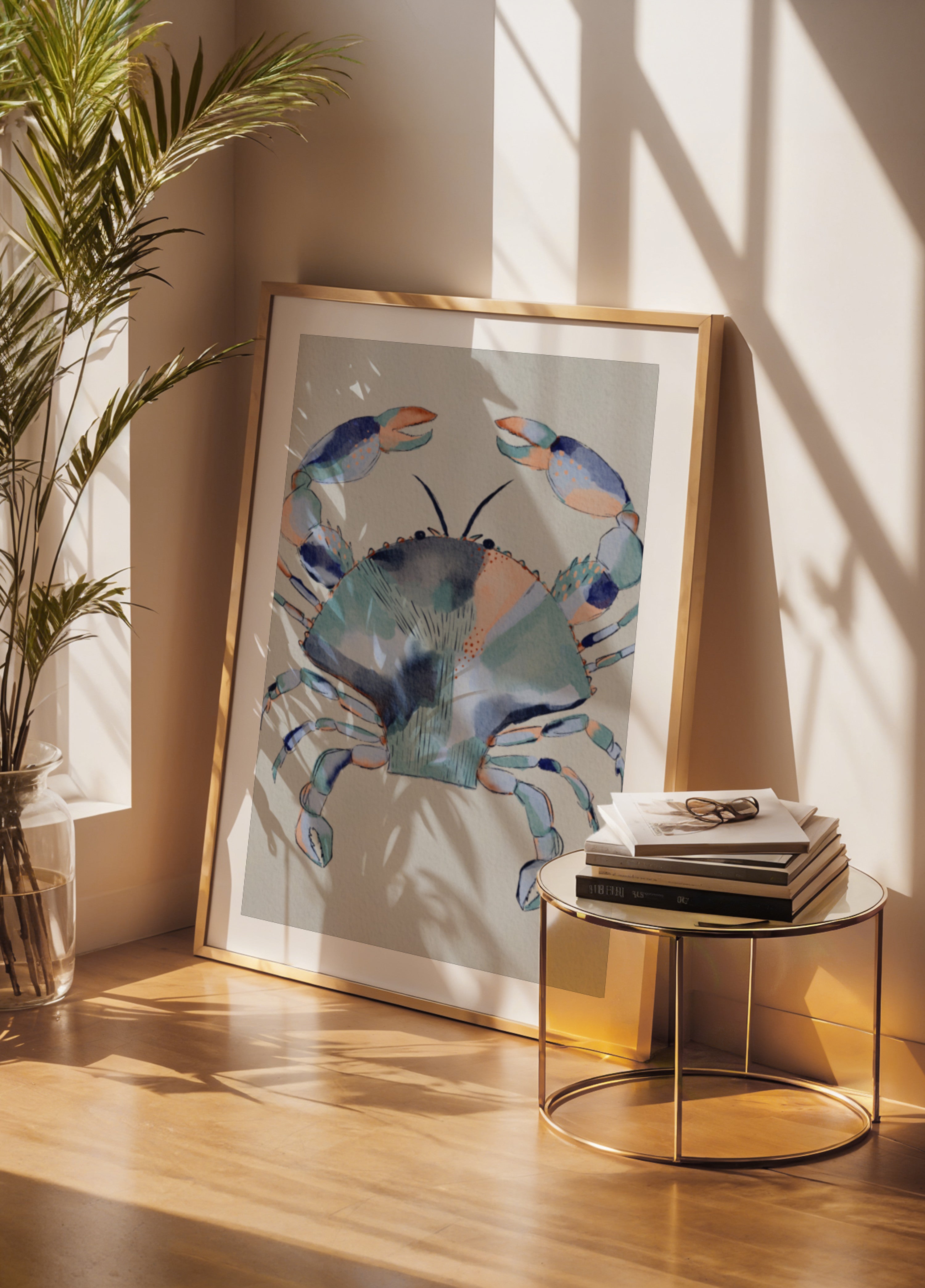 Peinture de crabe bleu côtier