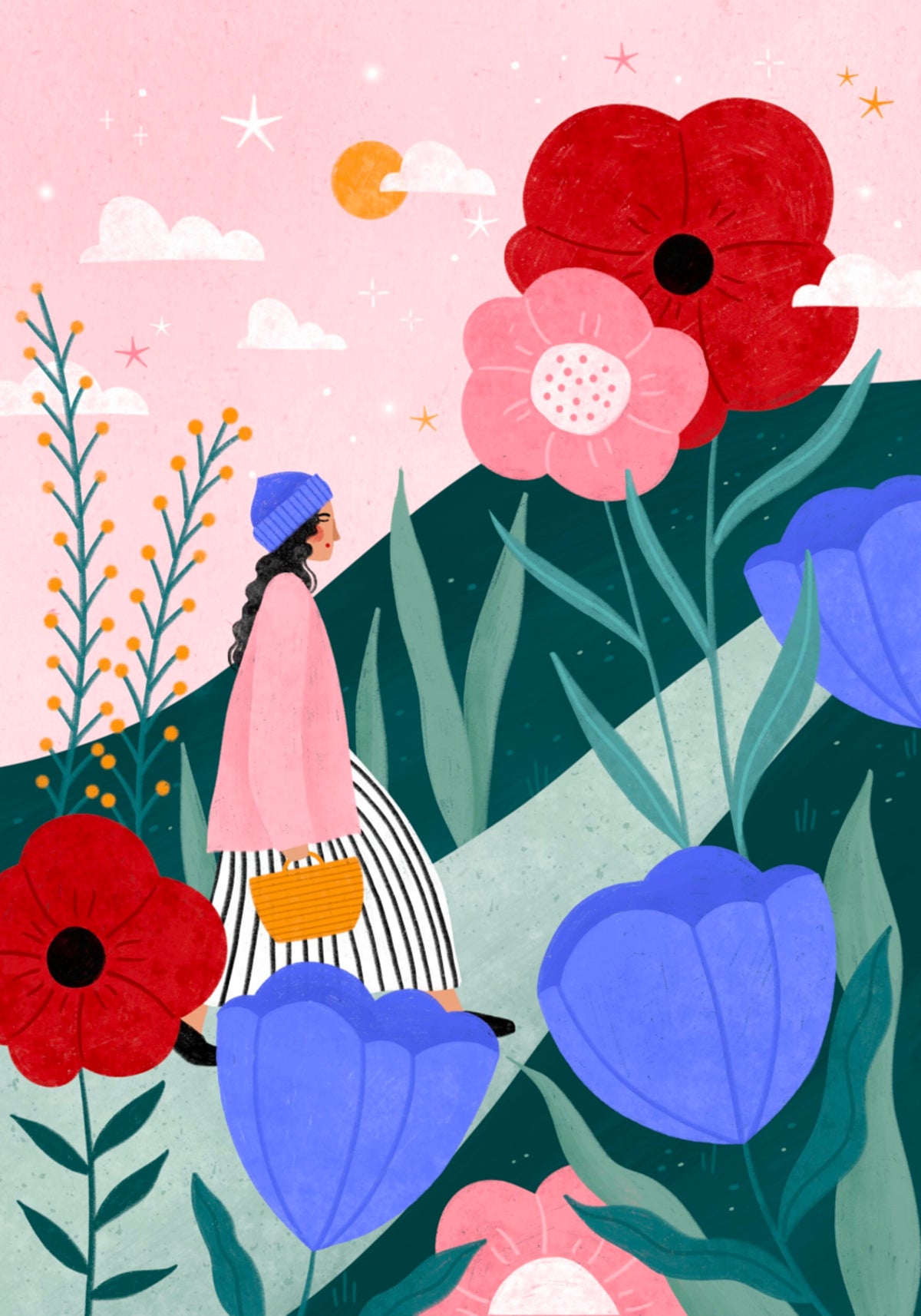 Chemin de fleurs fantaisiste