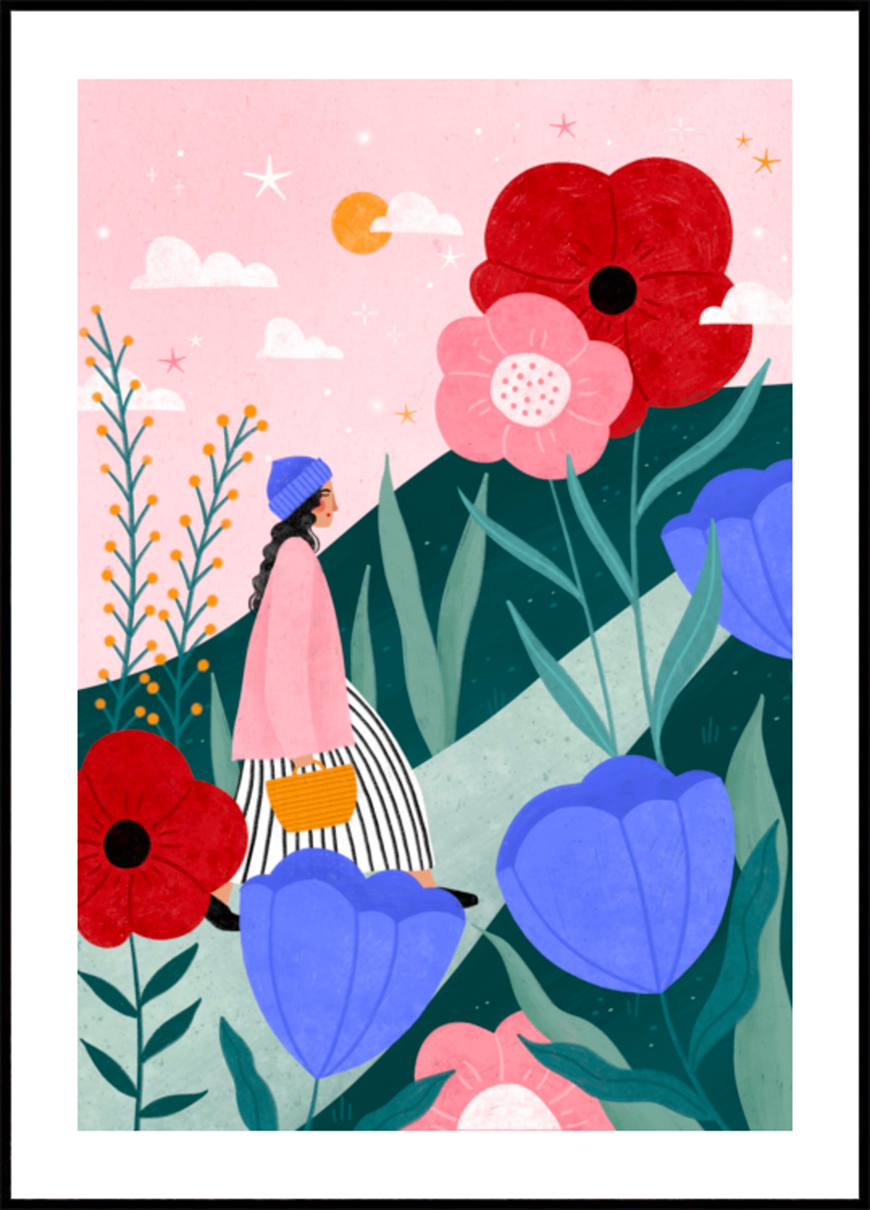 Chemin de fleurs fantaisiste