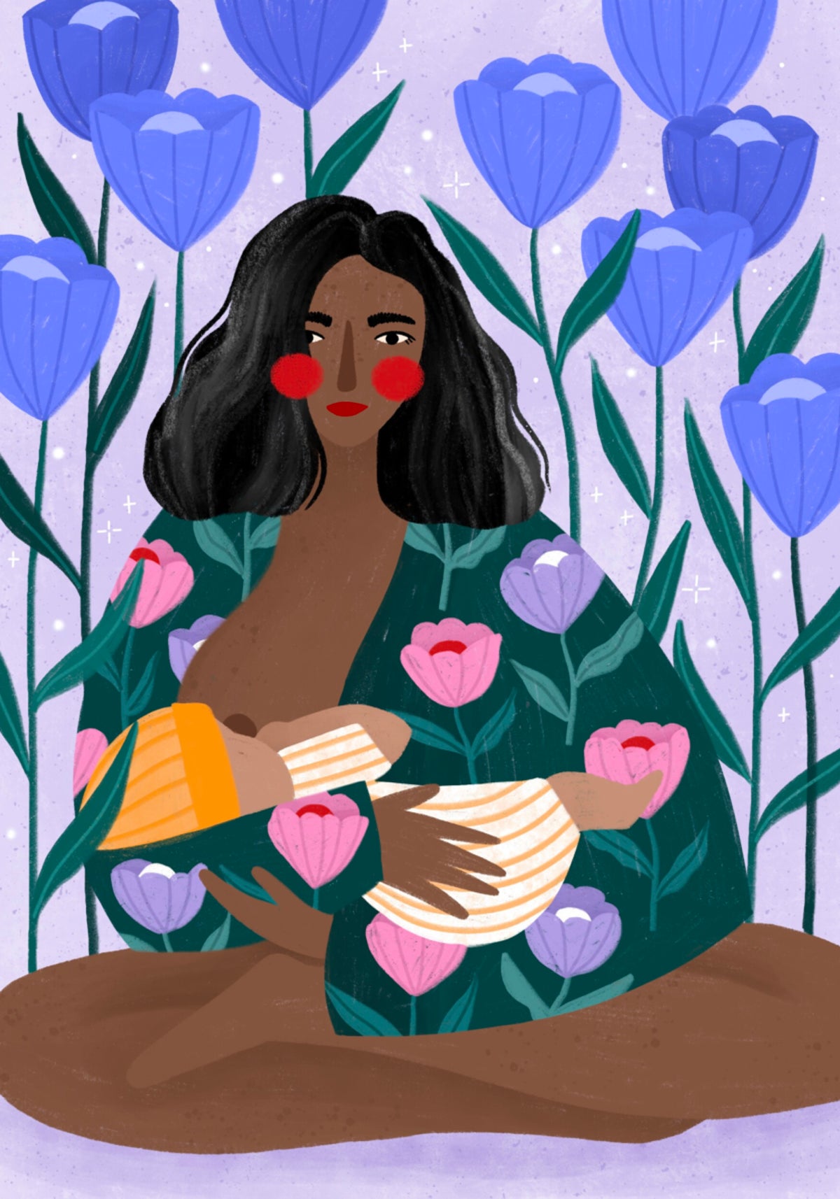L'étreinte florale de la mère
