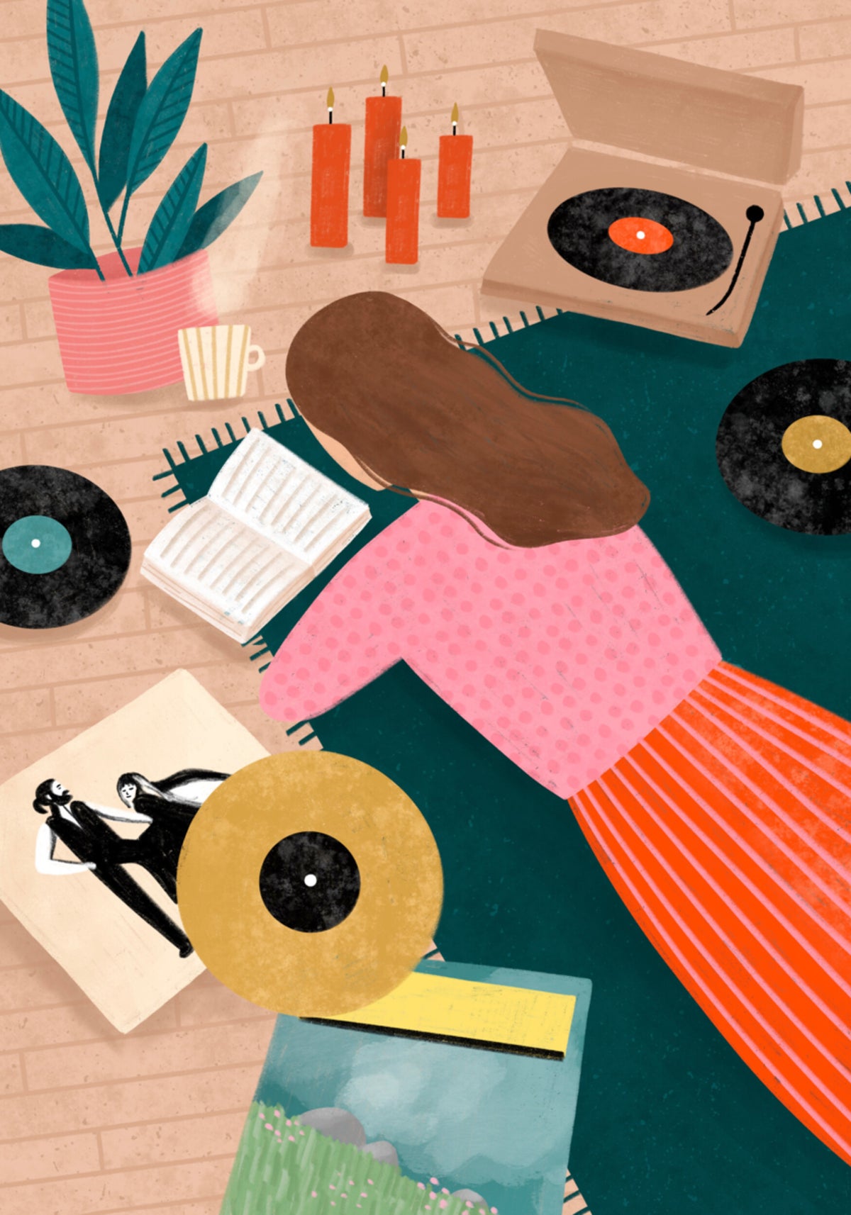Art d'écoute de vinyle confortable