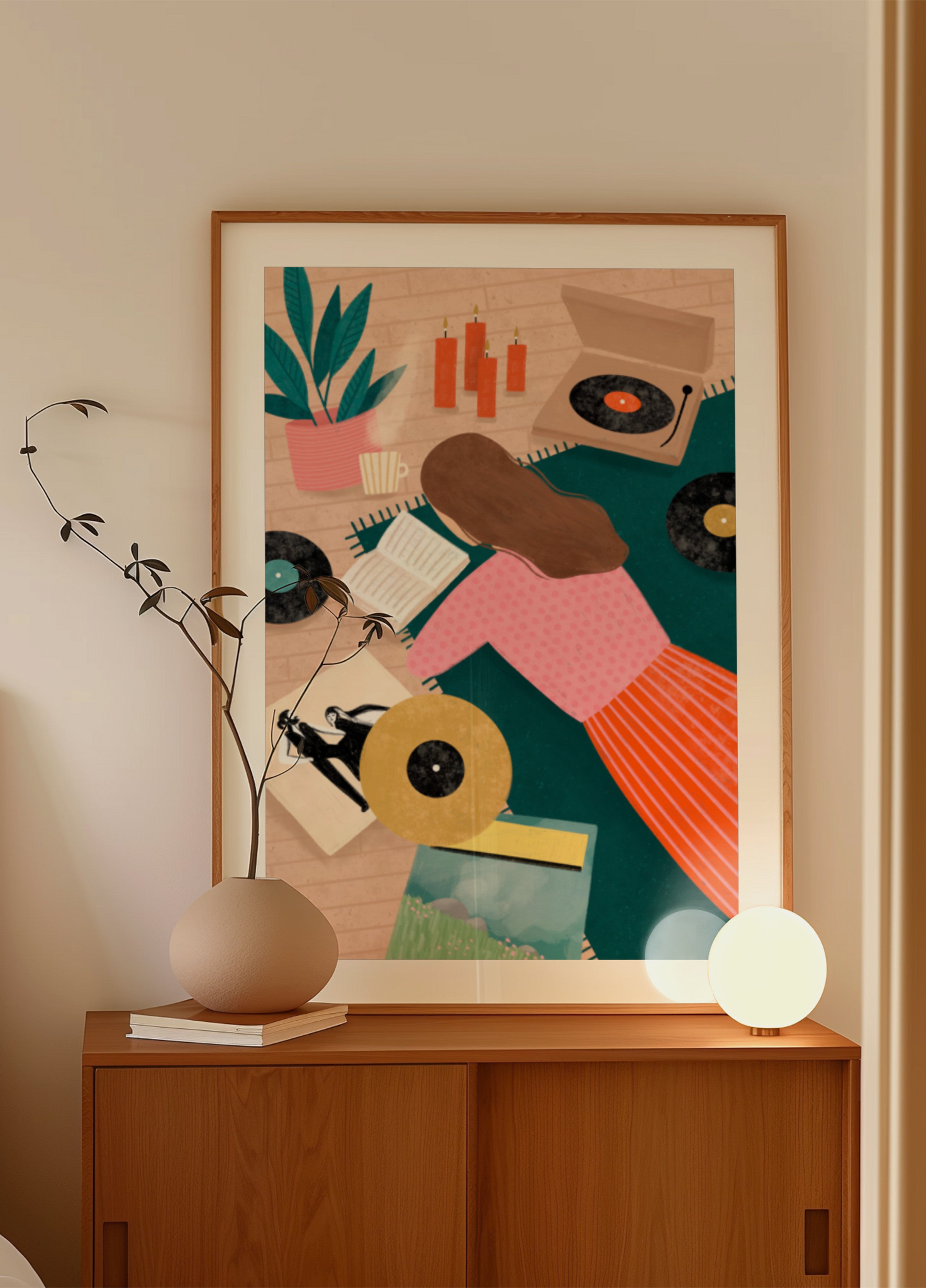 Art d'écoute de vinyle confortable