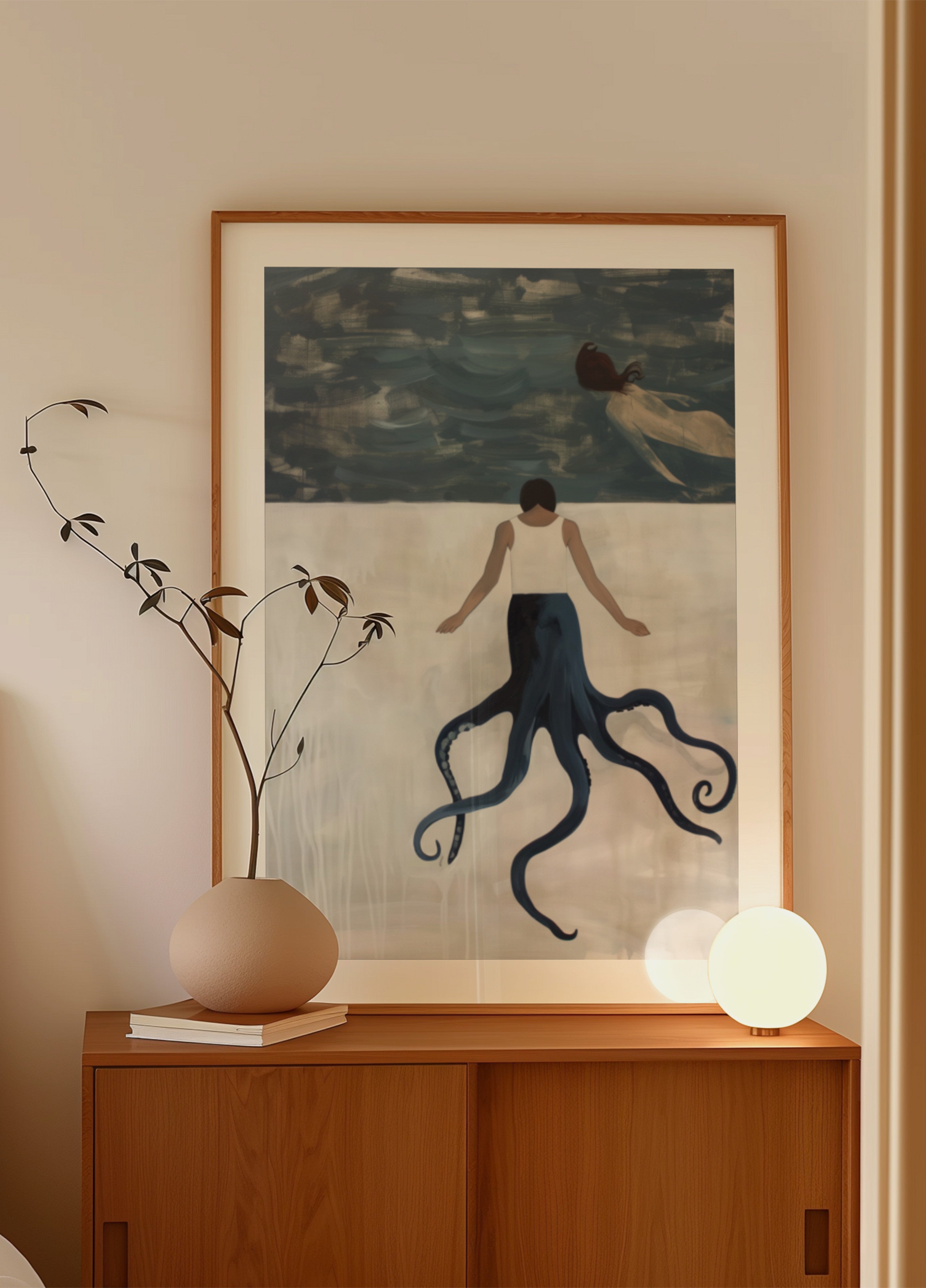 Femme poulpe rêvant
