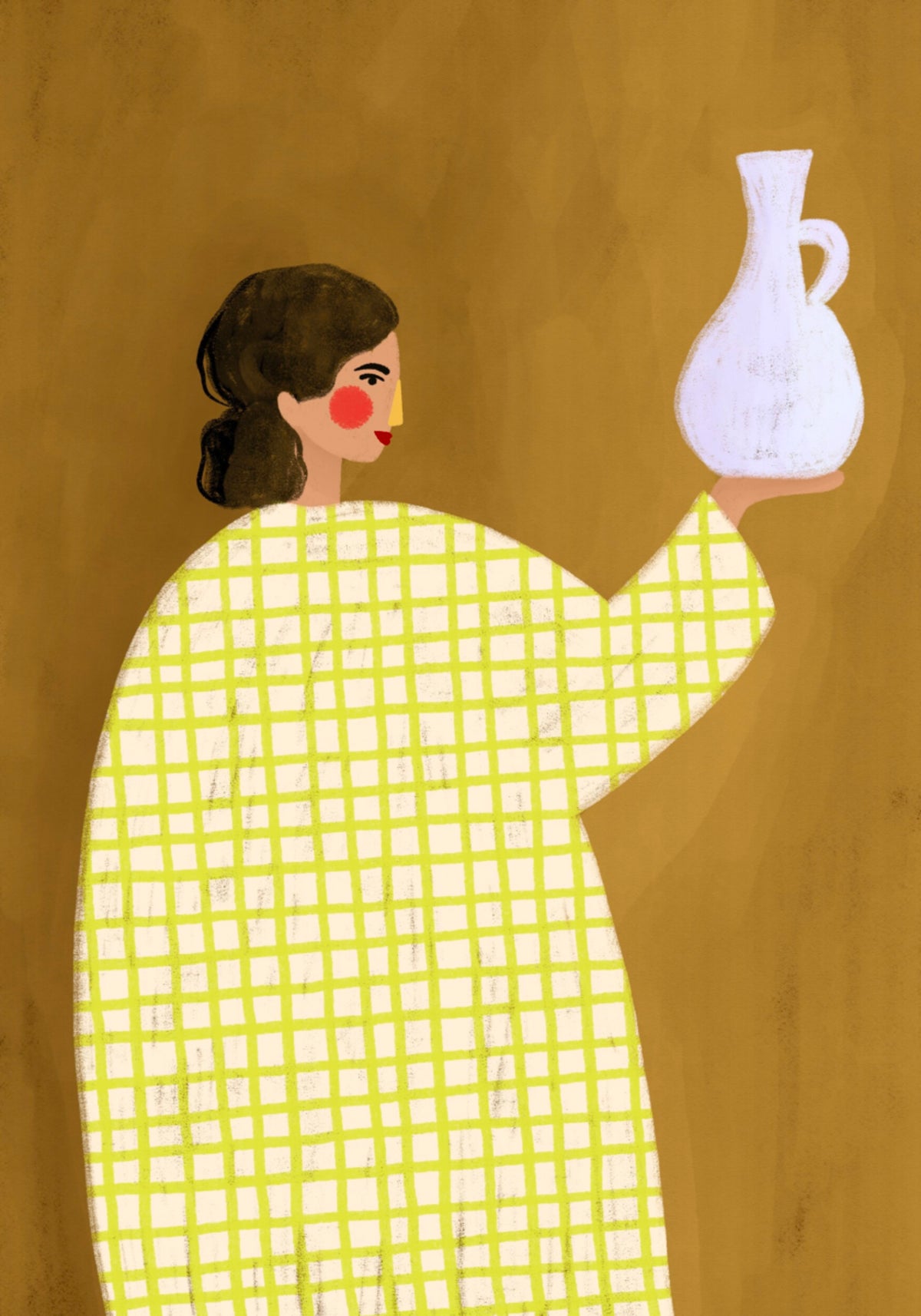 Femme Tenant De La Poterie