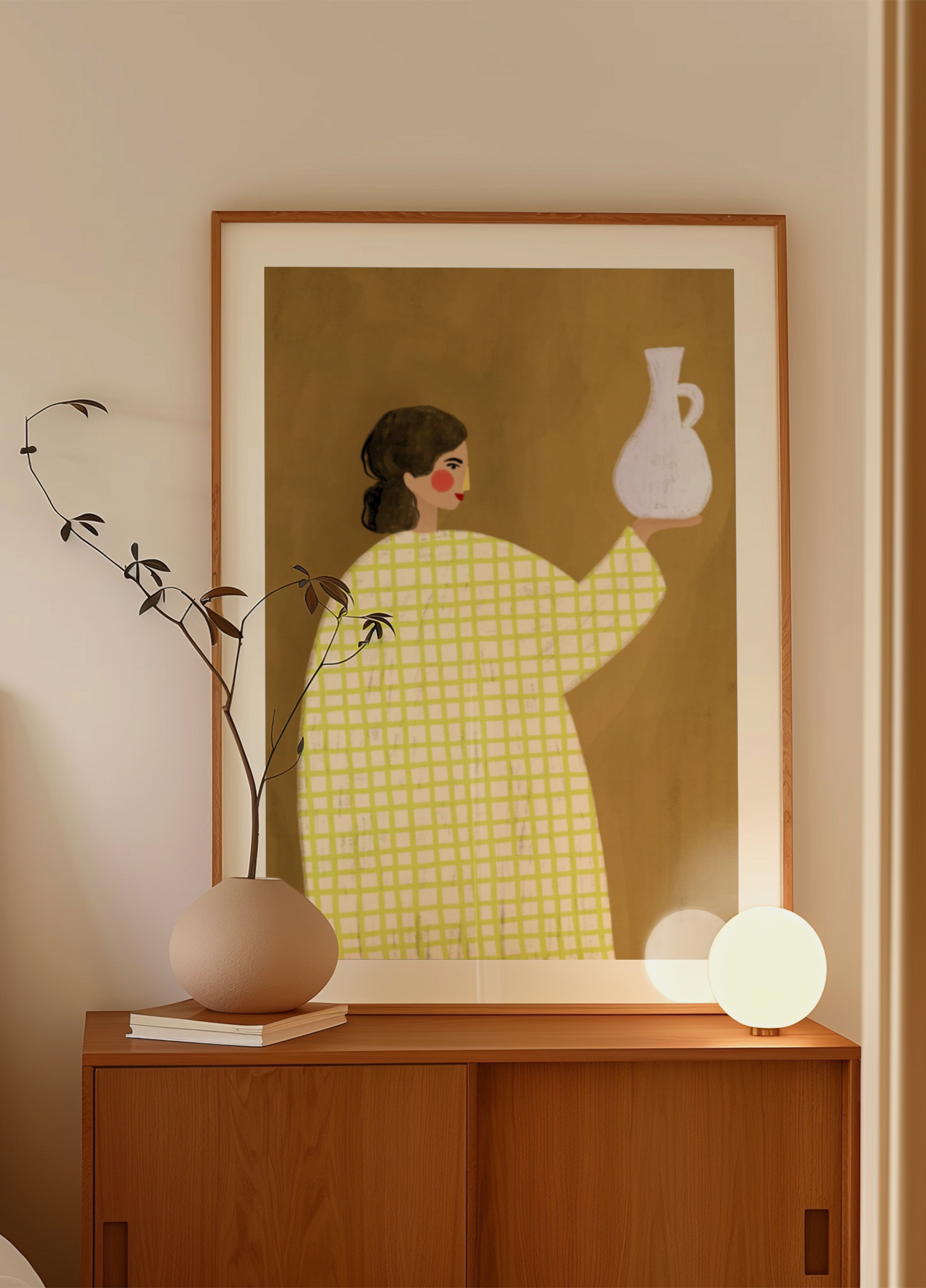 Femme Tenant De La Poterie
