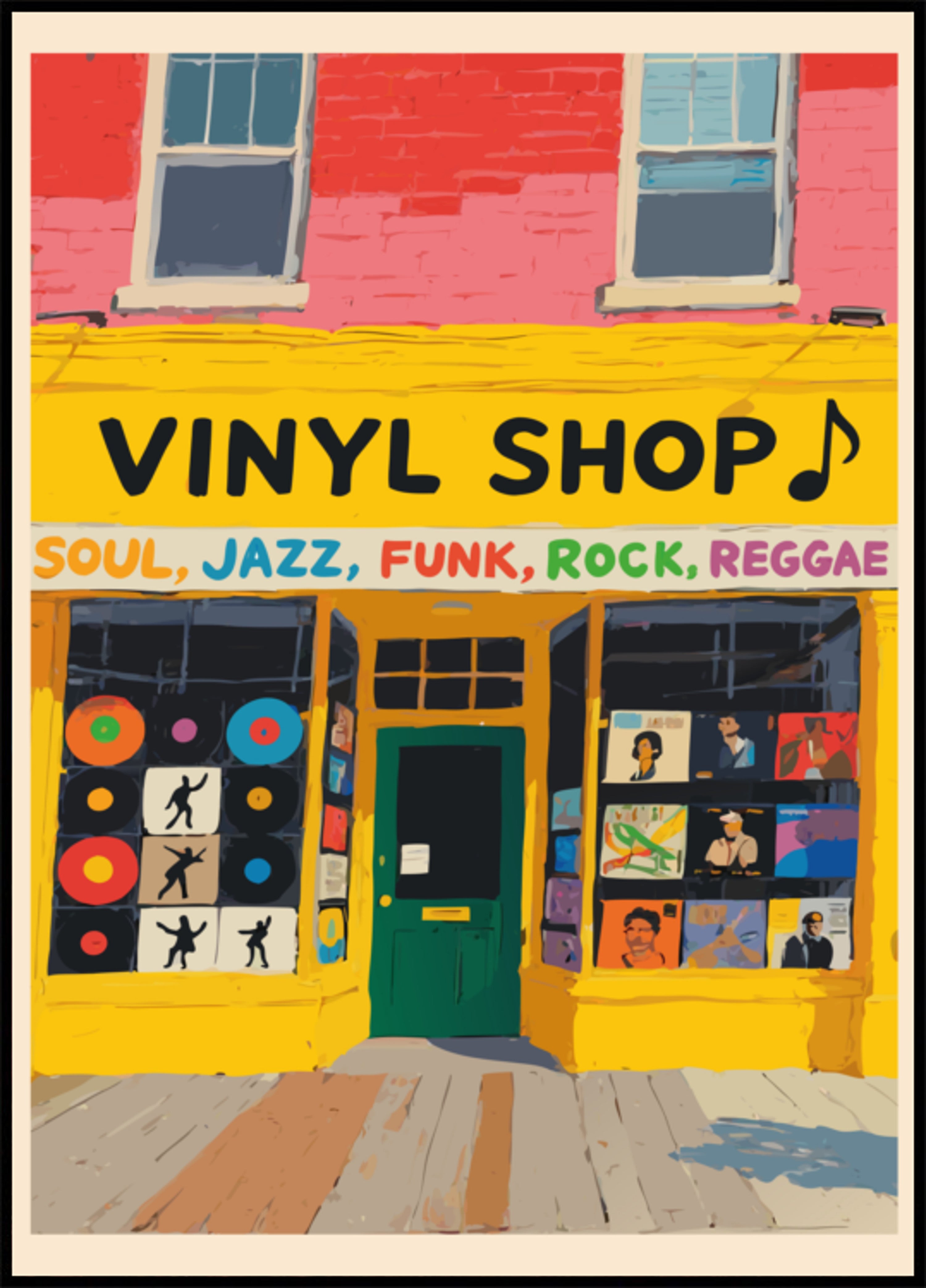 Boutique de vinyles colorés