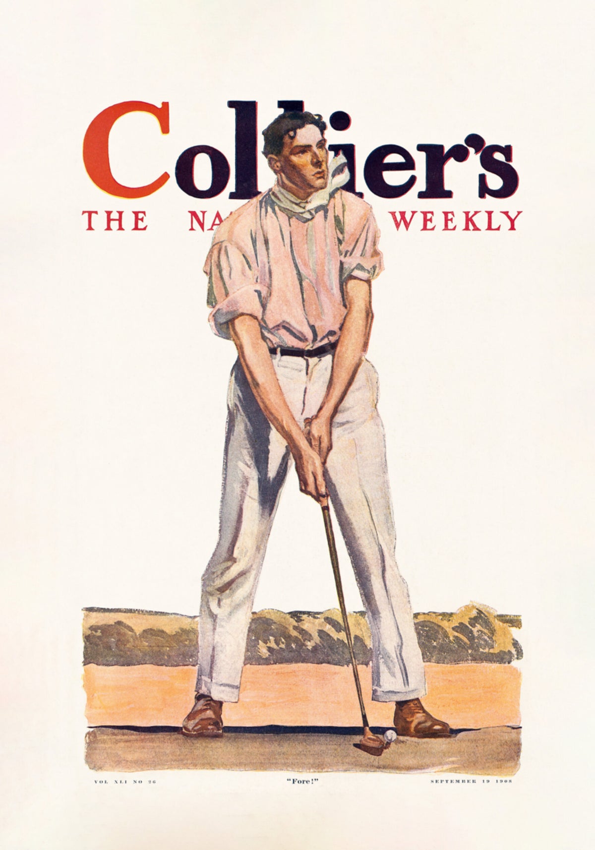 Collier's Golf (1908), Homme vintage