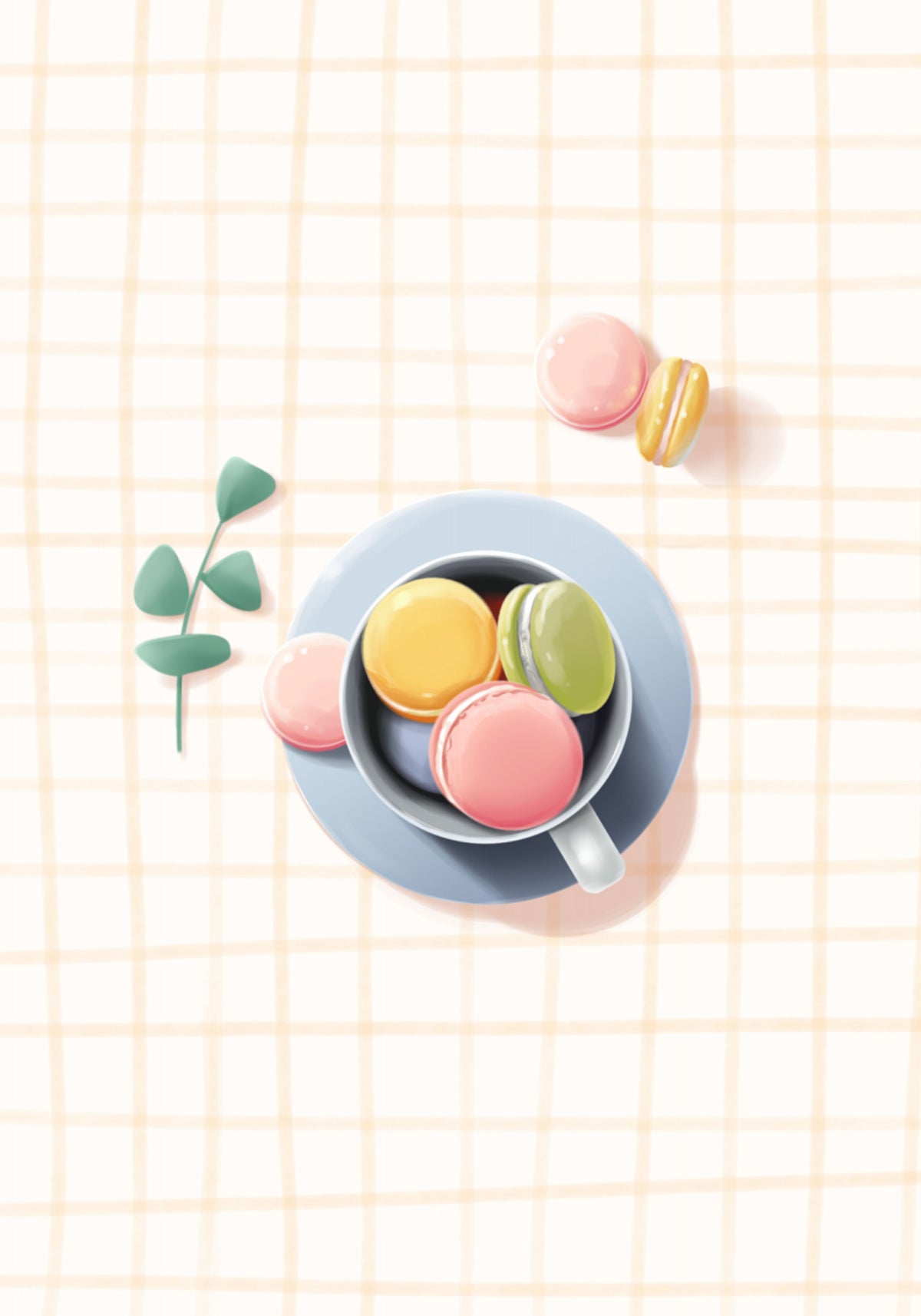 Macarons pastel sucrés