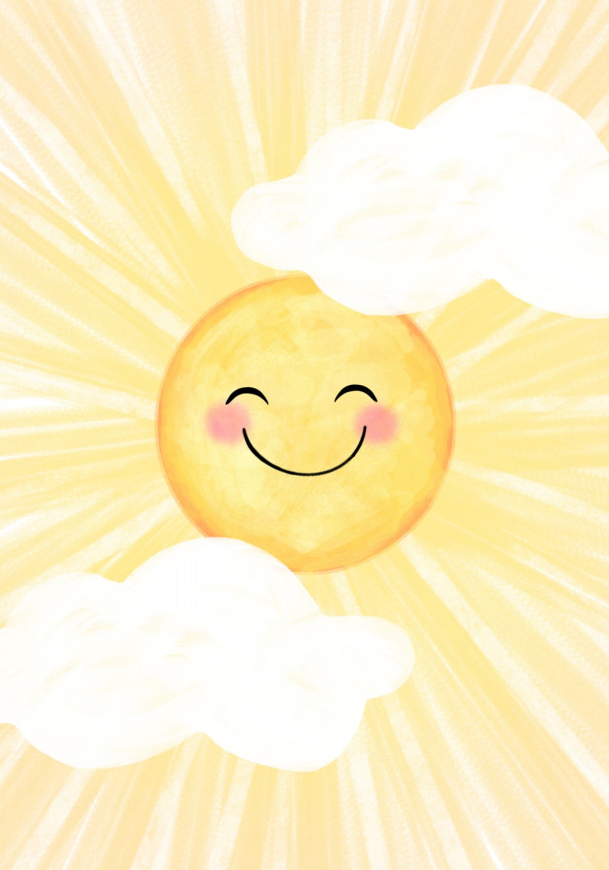 Joyeux soleil souriant