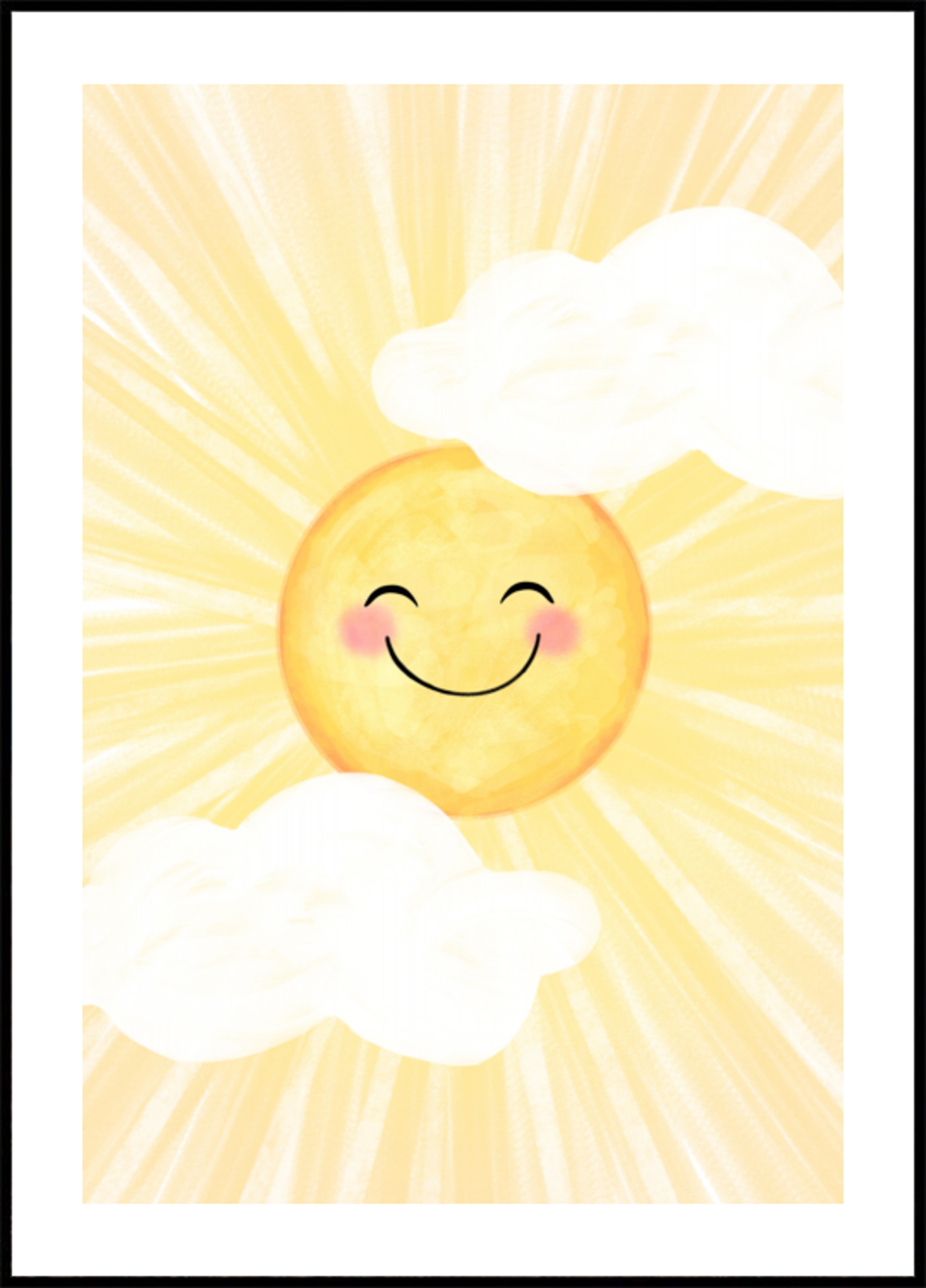 Joyeux soleil souriant