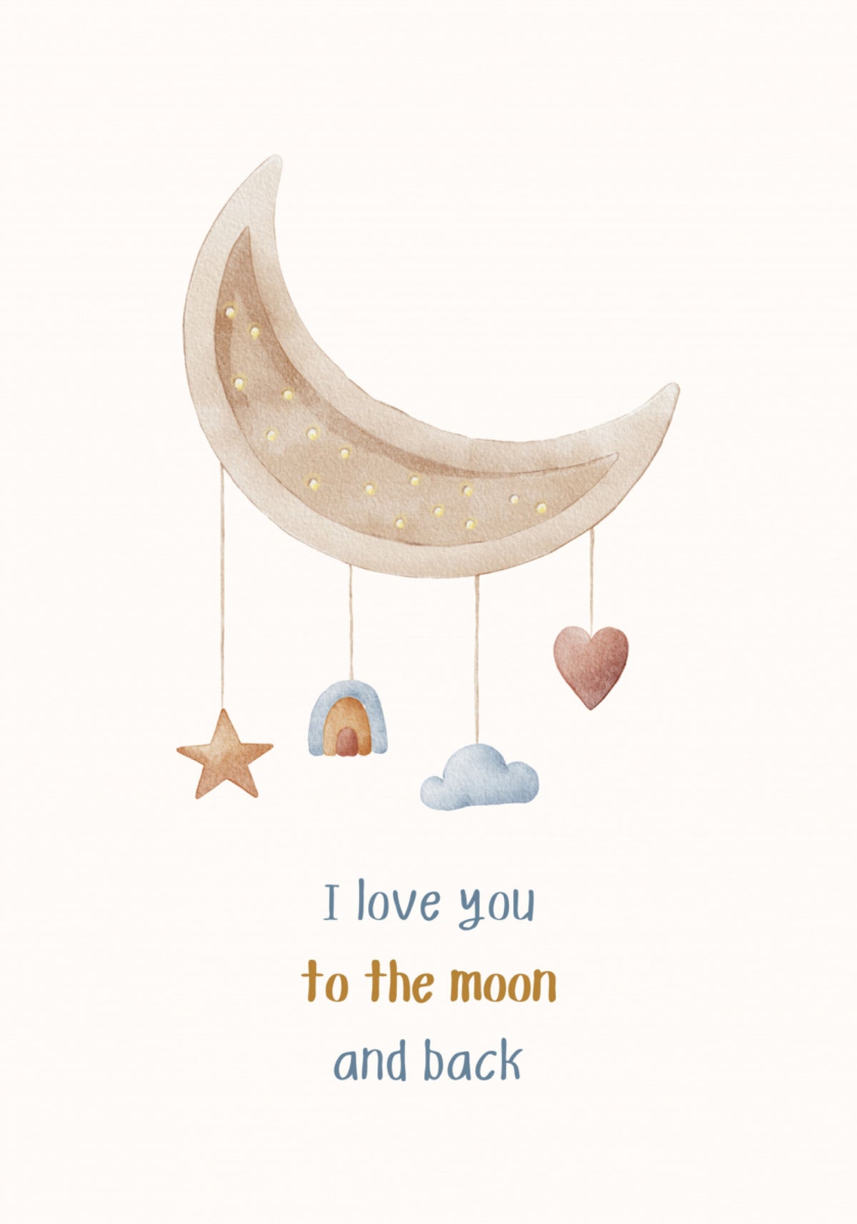 Citation d'amour de lune rêveuse