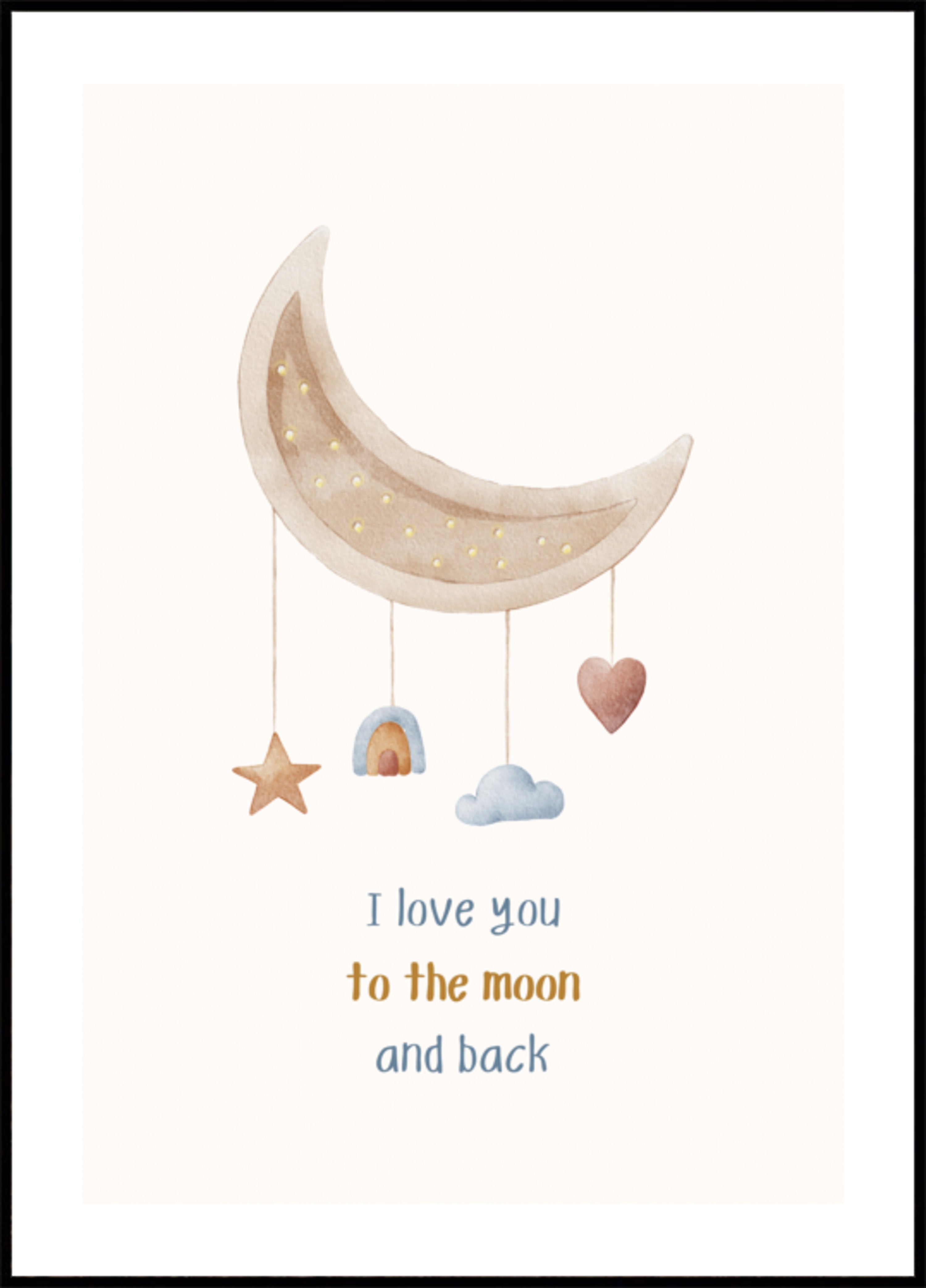 Citation d'amour de lune rêveuse