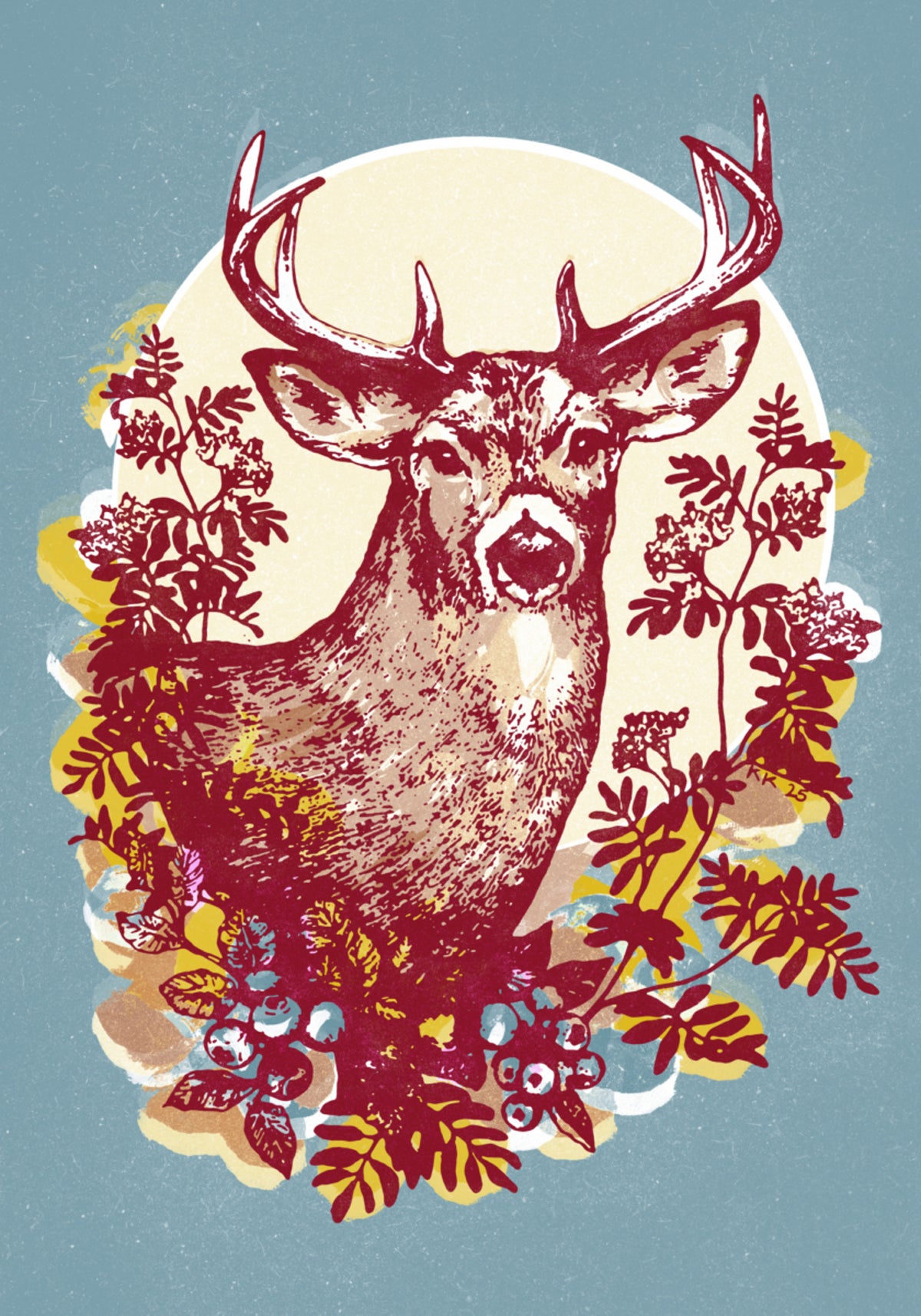 Cerf de forêt élégant