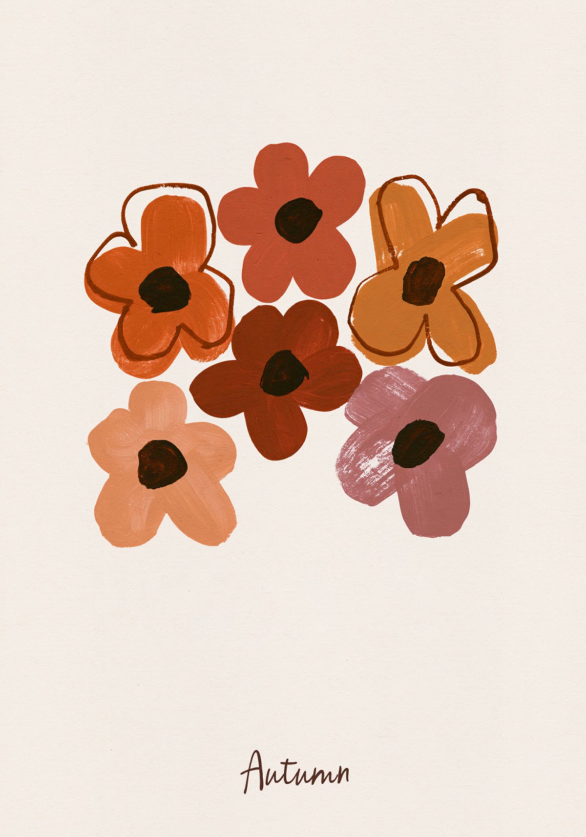 Fleurs d'automne chaudes