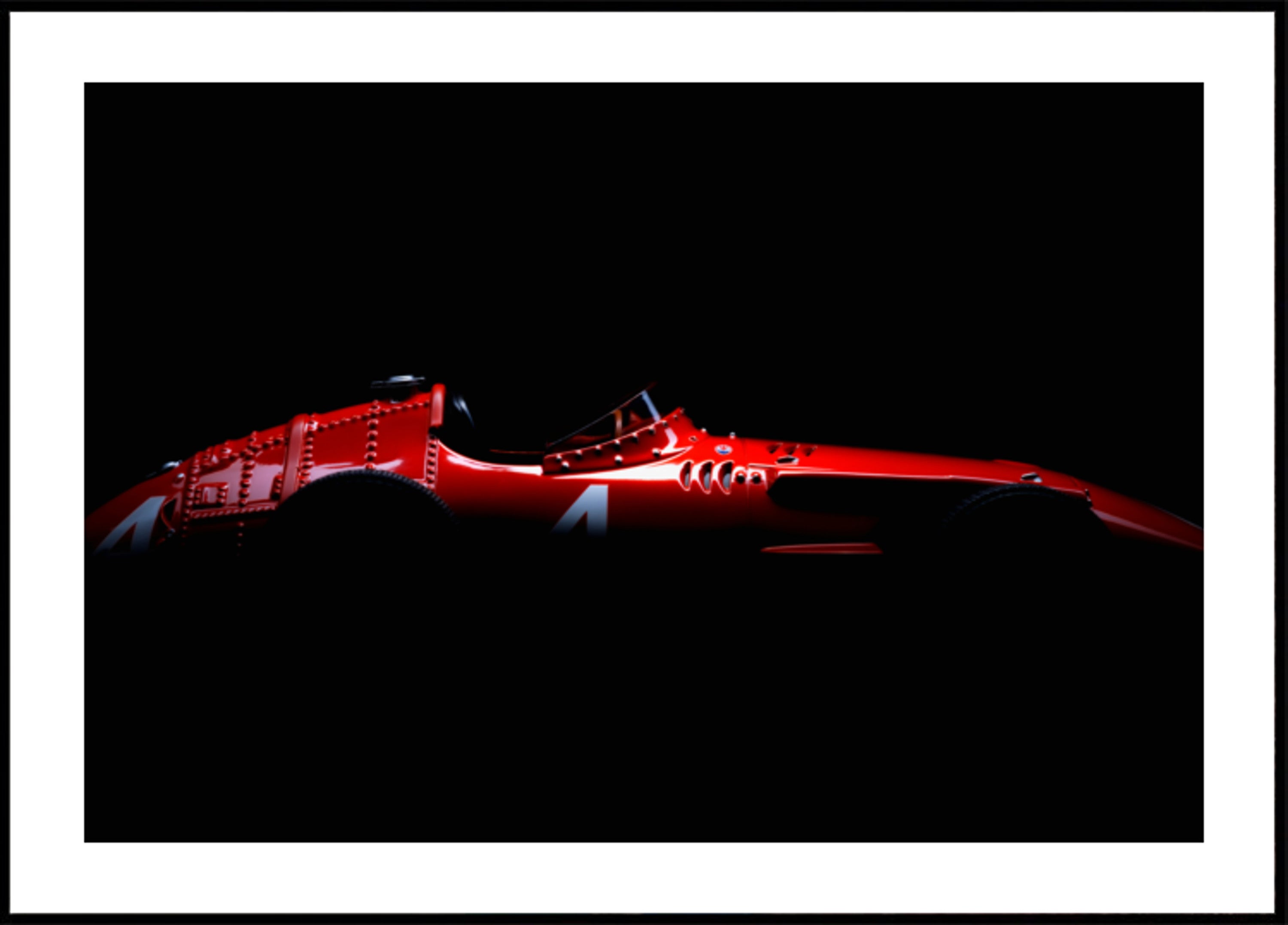 Voiture de course rouge vintage
