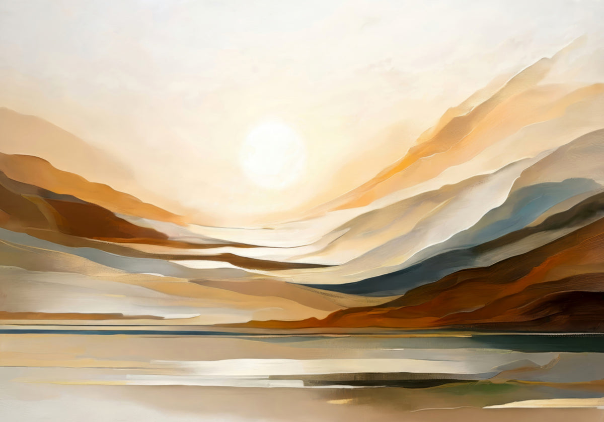 Paysage d'horizon doré