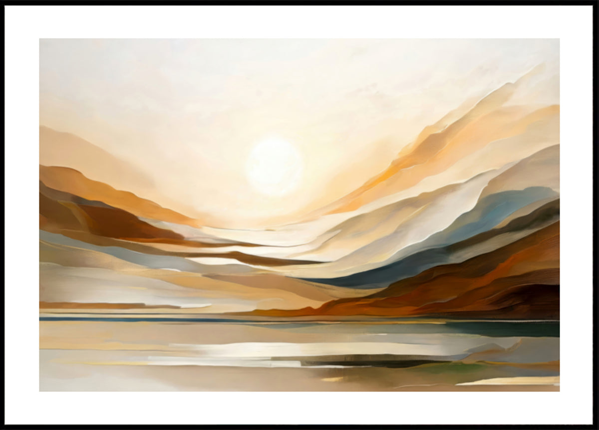 Paysage d'horizon doré