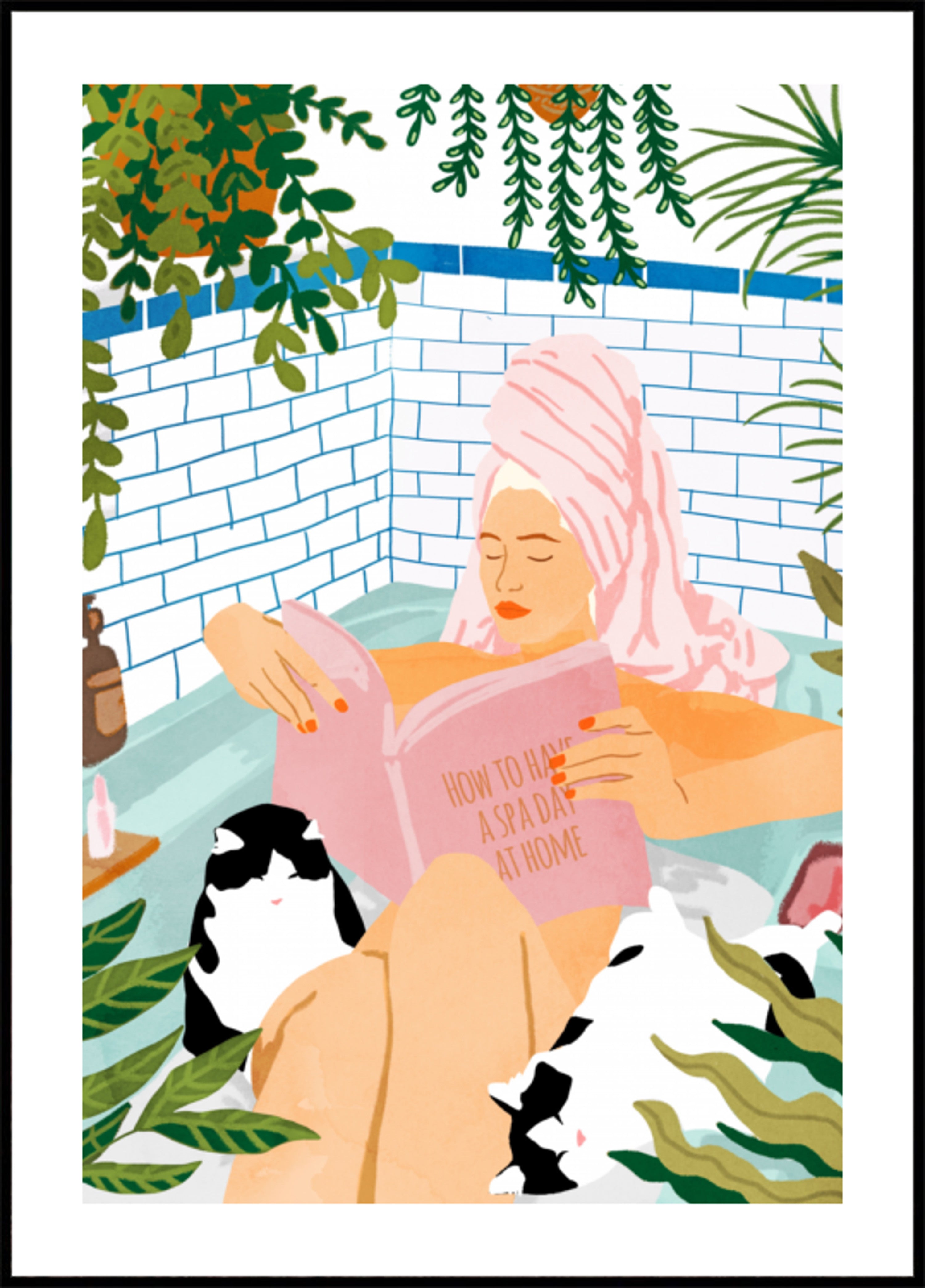 Journée spa avec des chats