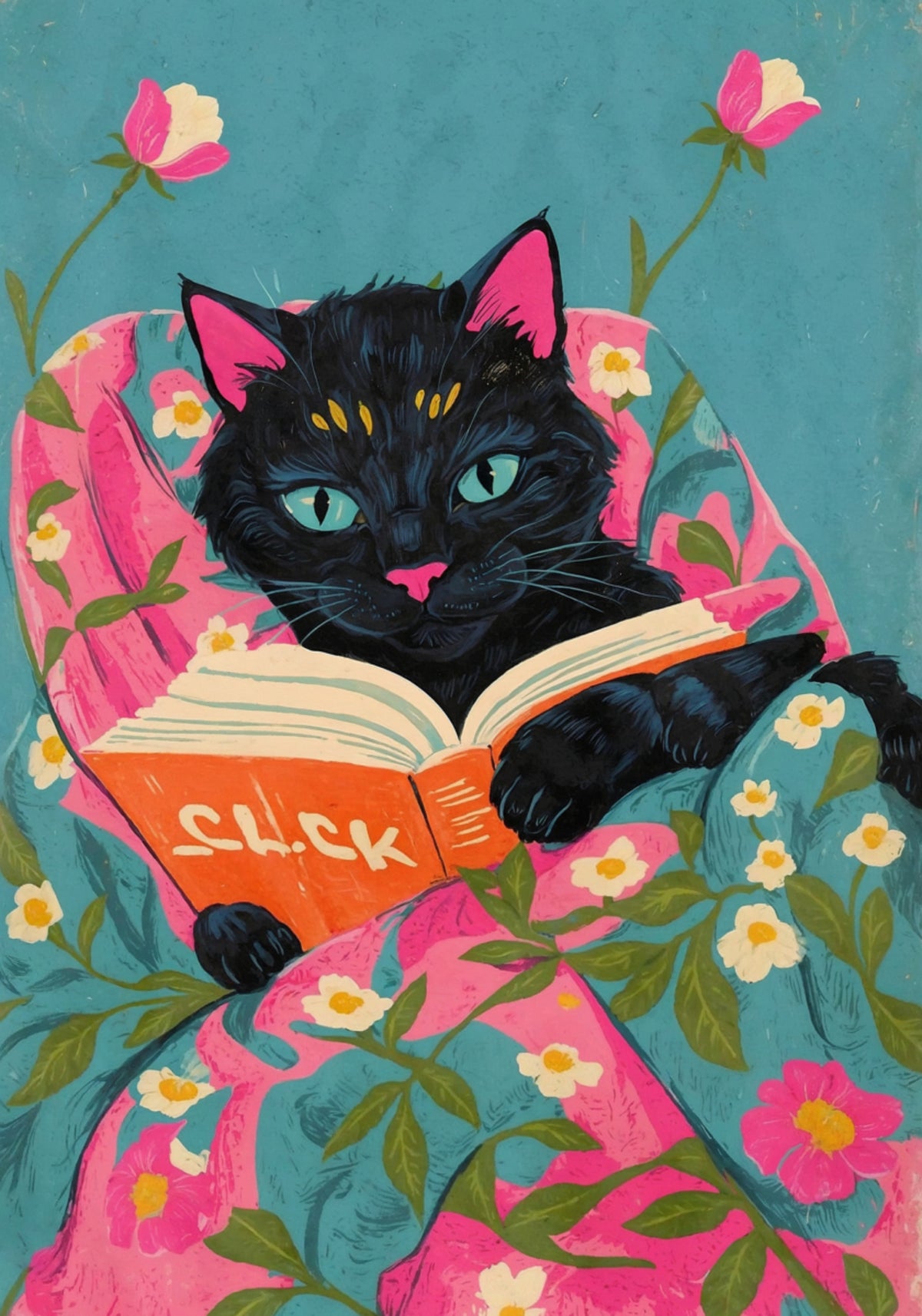 Chat de lecture confortable