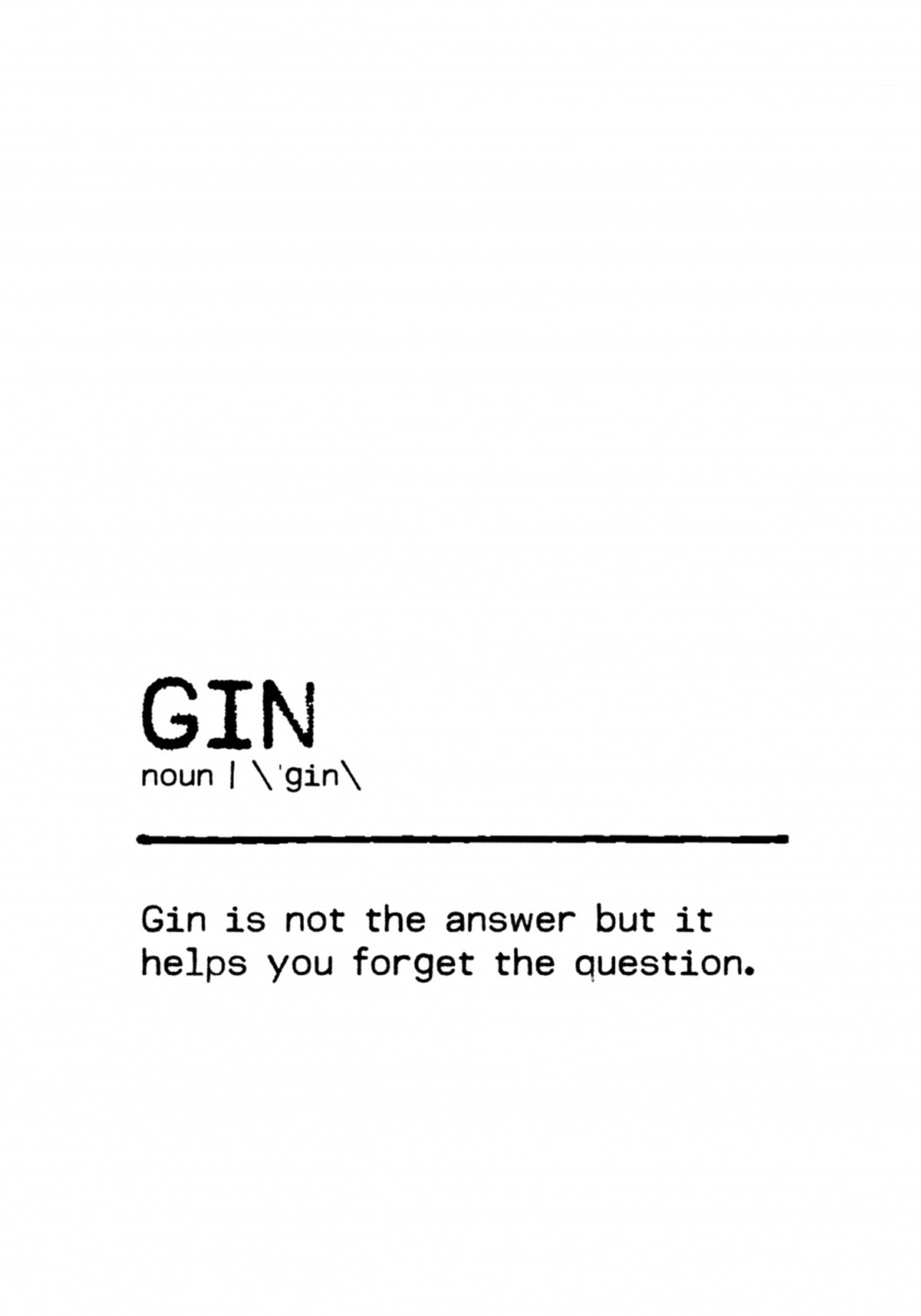 Définition du gin spirituel