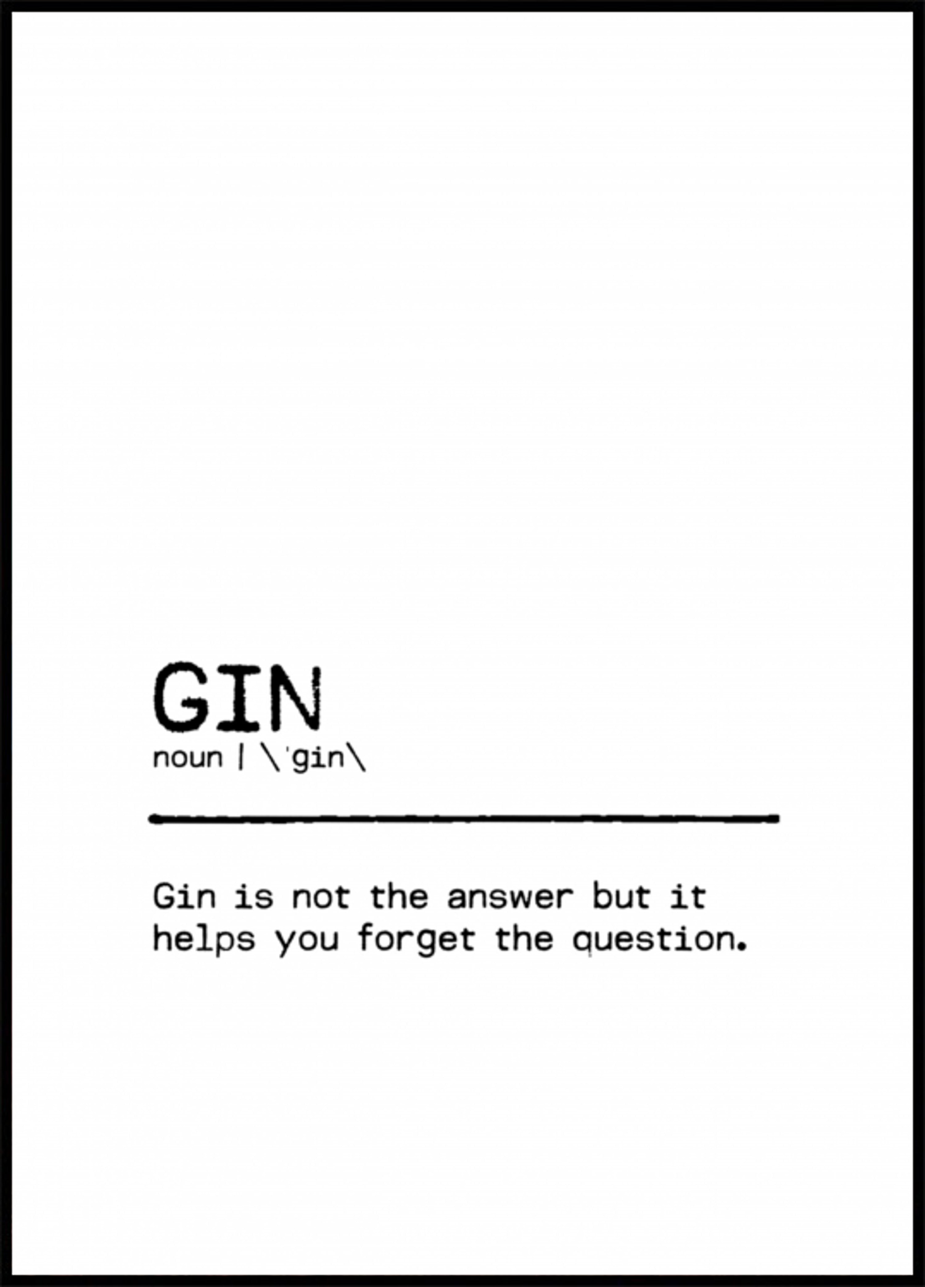 Définition du gin spirituel