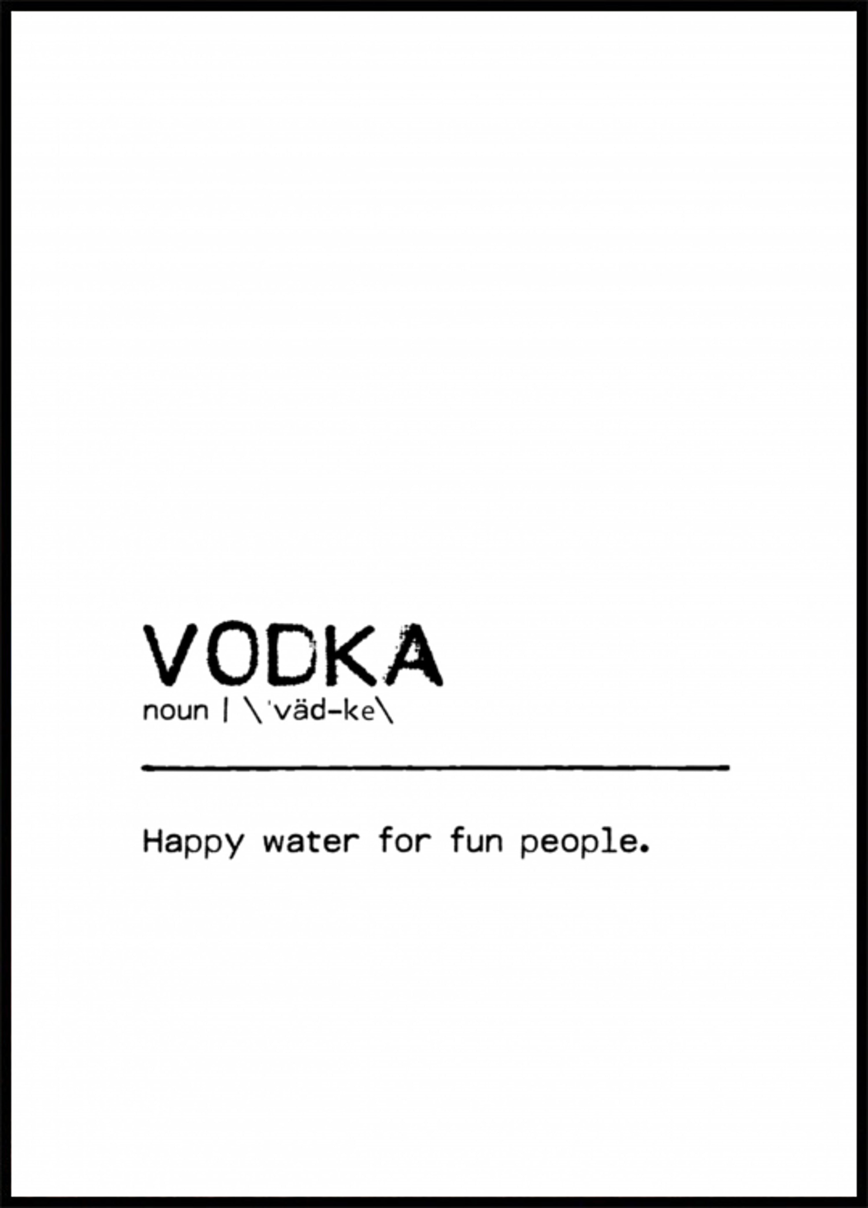Vodka Happy Water Définition
