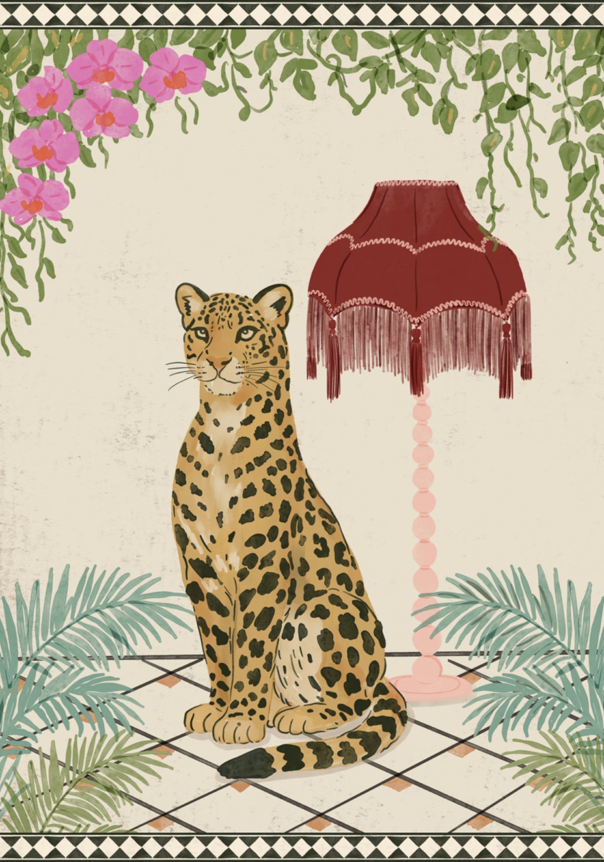 Léopard tropical élégant
