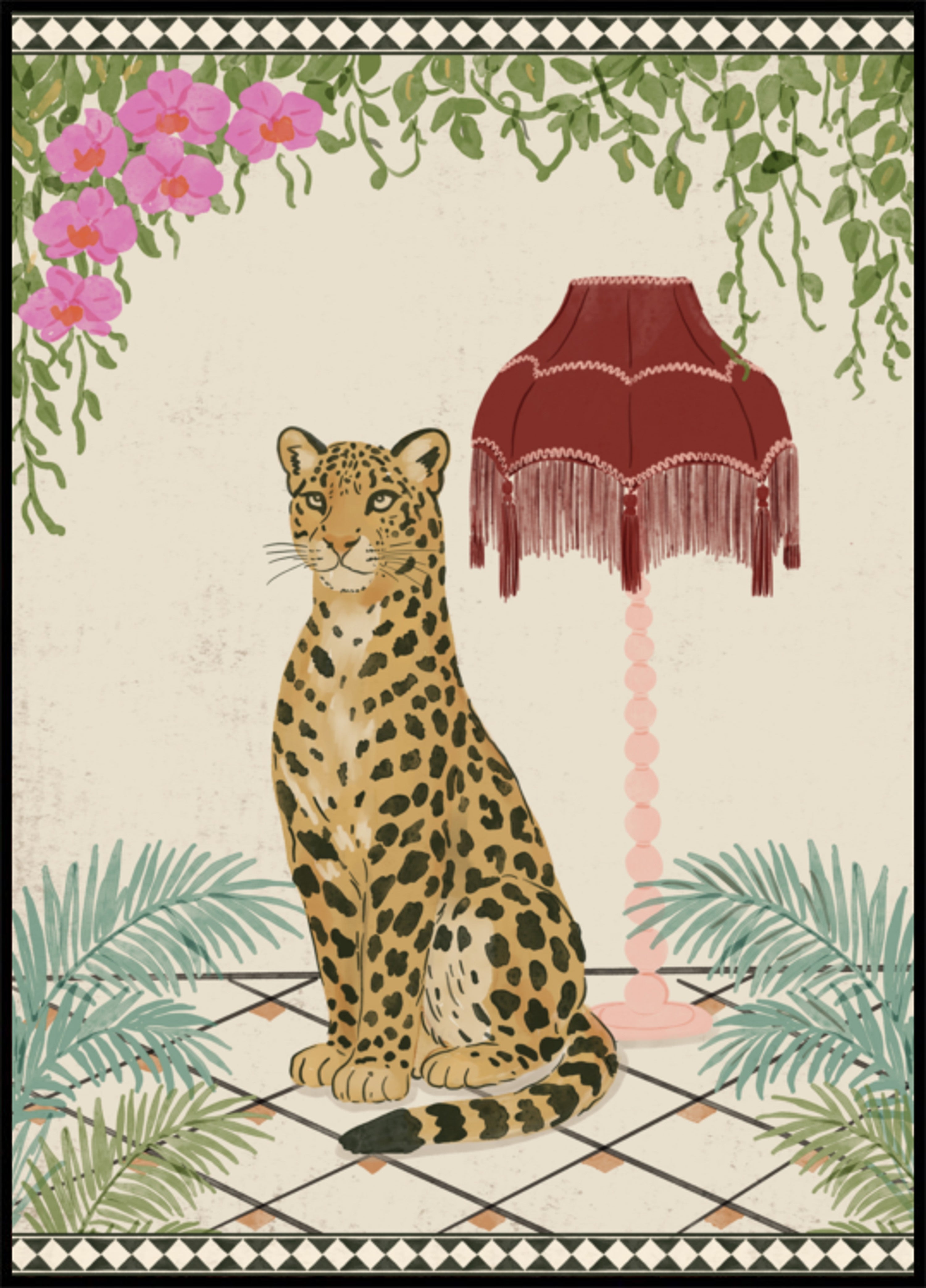 Léopard tropical élégant