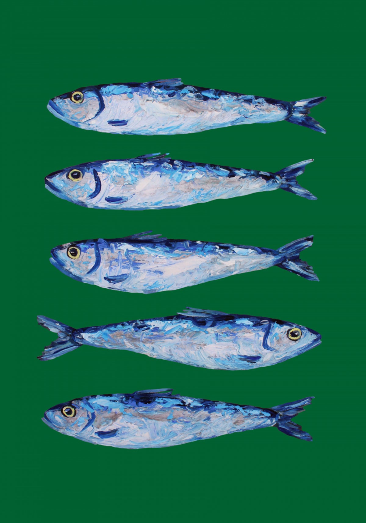 Cinq Sardines Peintes