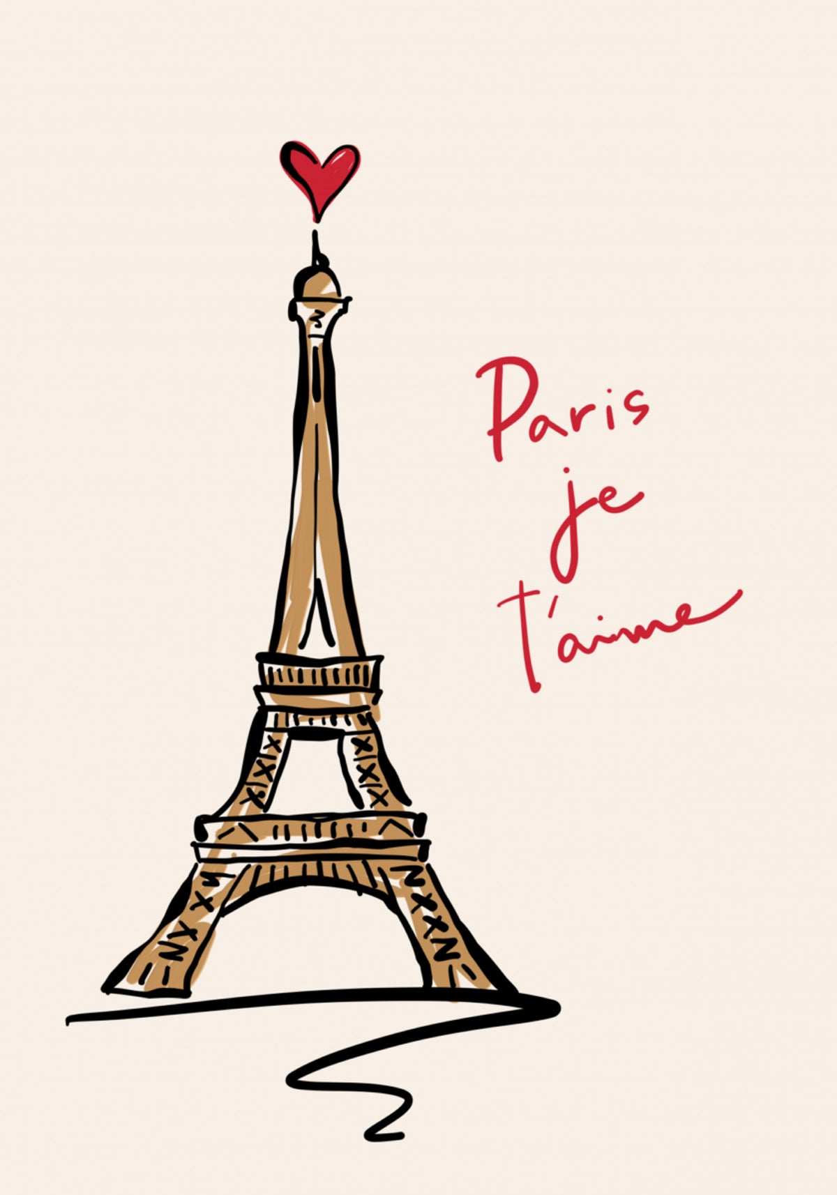 Croquis d'amour de la Tour Eiffel