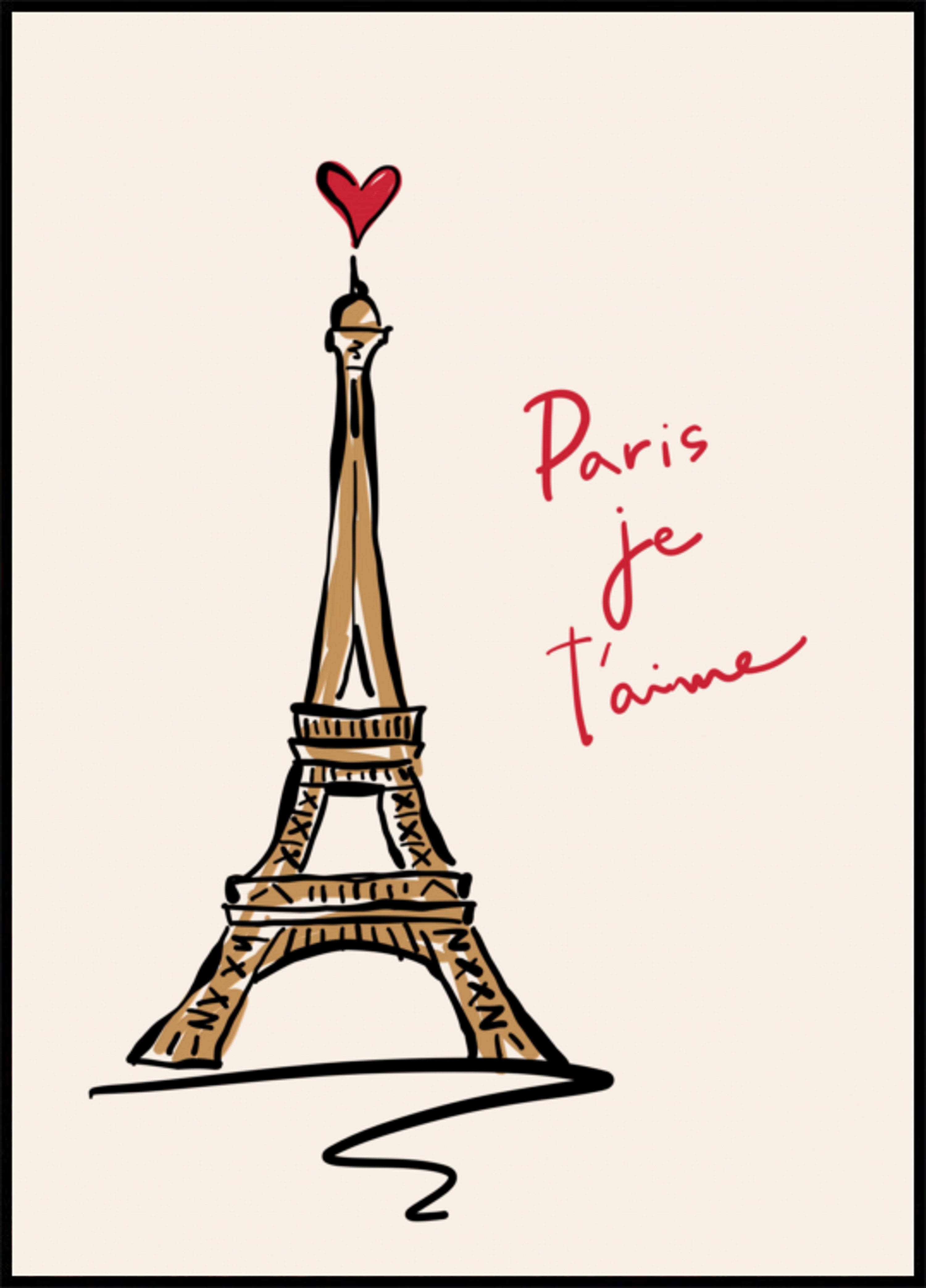 Croquis d'amour de la Tour Eiffel