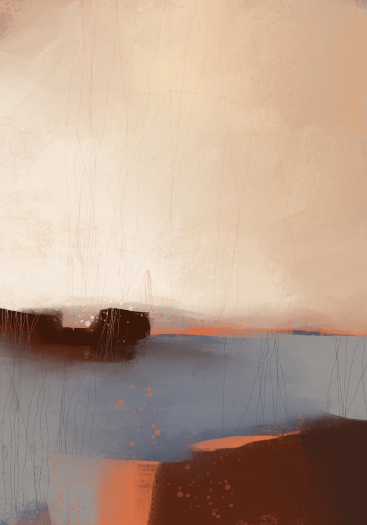 Sérénité du paysage abstrait