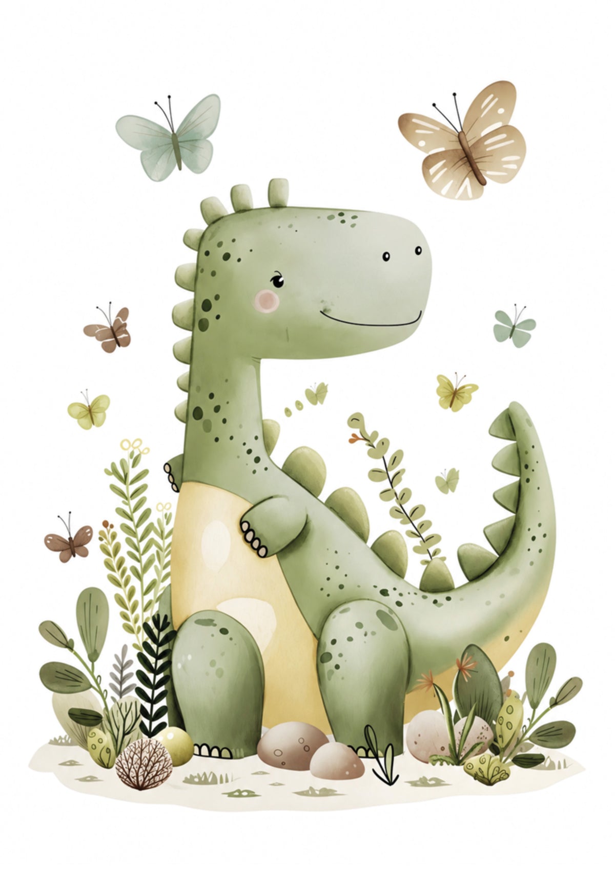Pépinière de dinosaures mignonne