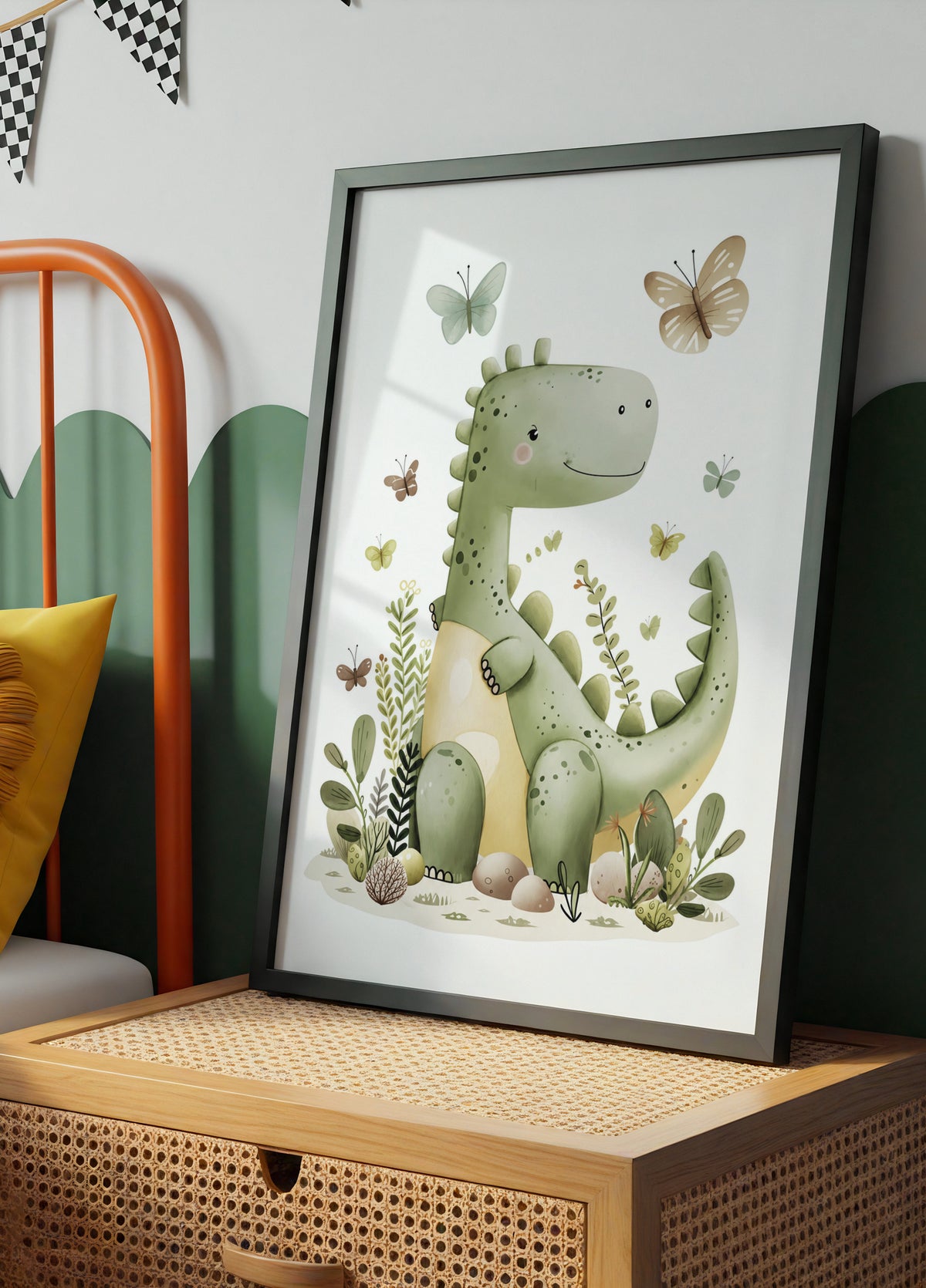 Pépinière de dinosaures mignonne