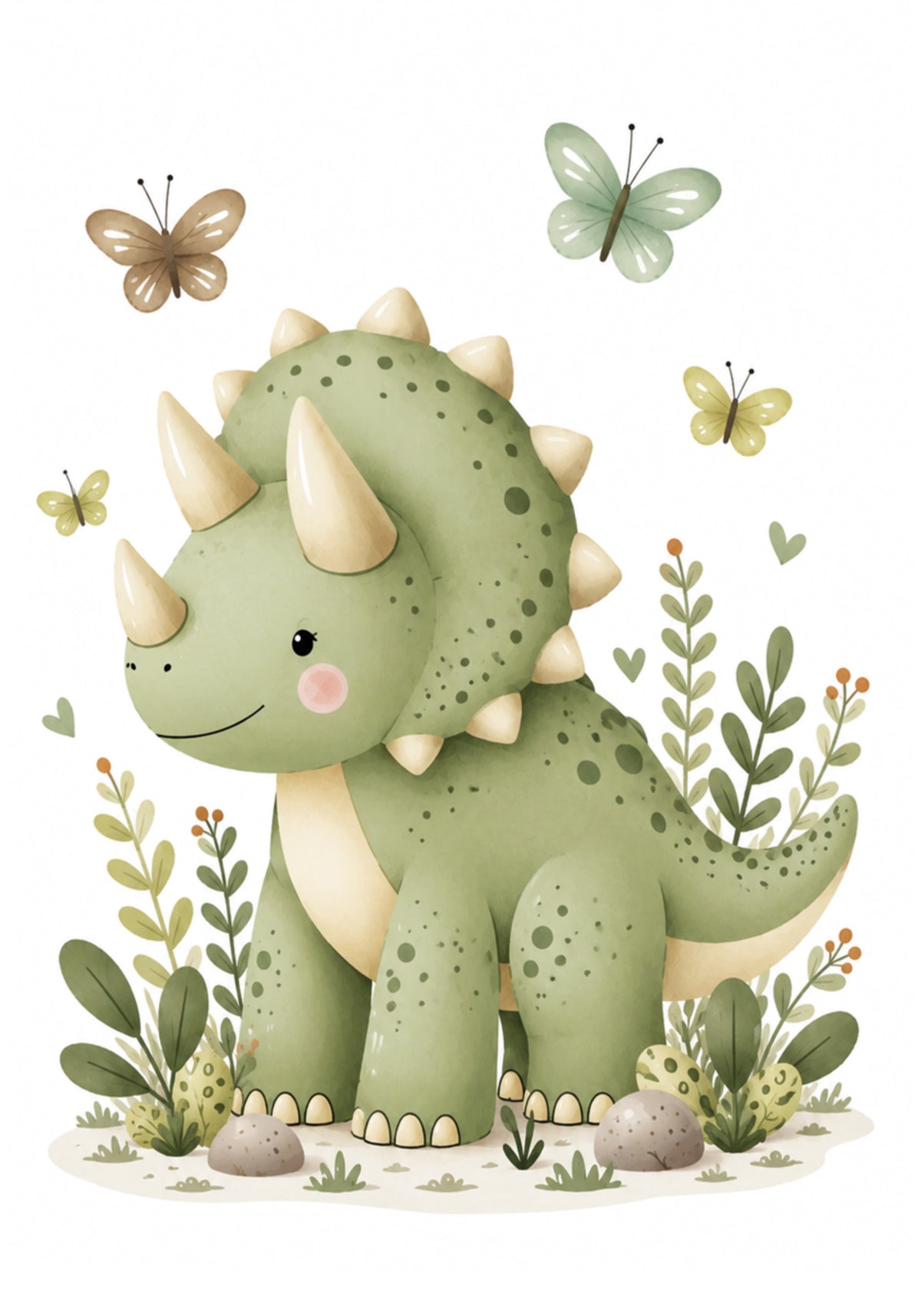 Pépinière de dinosaures mignonne