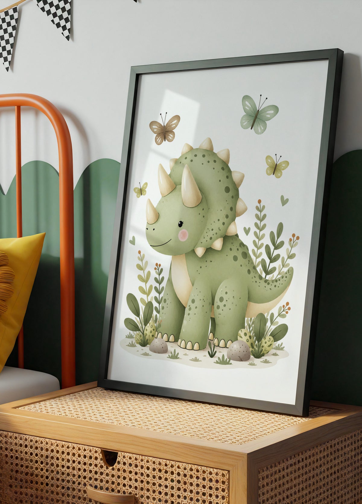 Pépinière de dinosaures mignonne