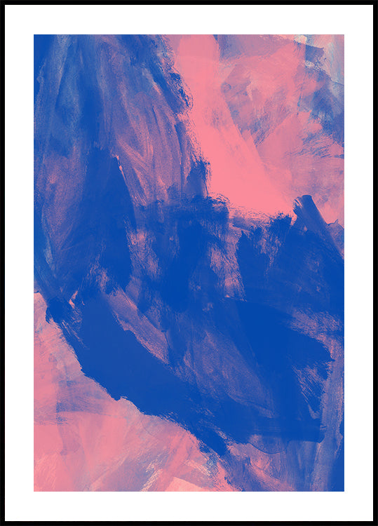 Blue Pink Abstract Strokes (NEW) - Posterbox
