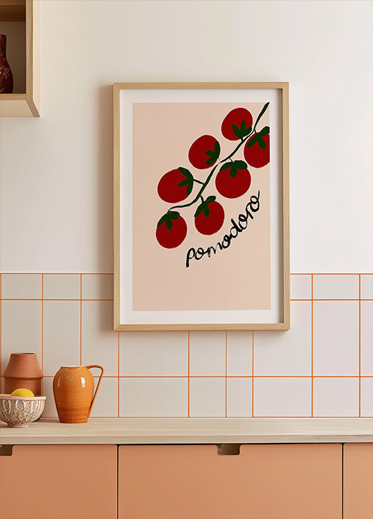 Pomodoro Tomato Italian Food Plakat - Posterbox
