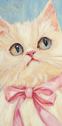 Pink Bow White Cat (NEW) - Posterbox