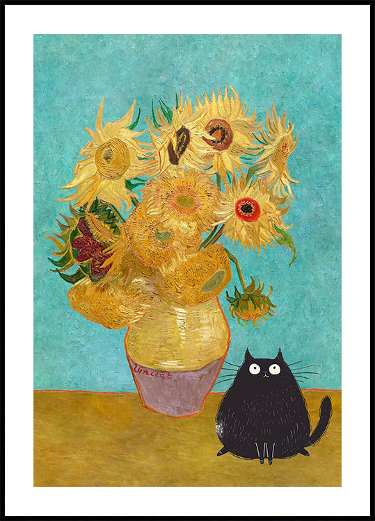 Sunflowers And Cat (NEW) - Posterbox