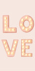 LOVE Light Letters Pink Plakat - Posterbox