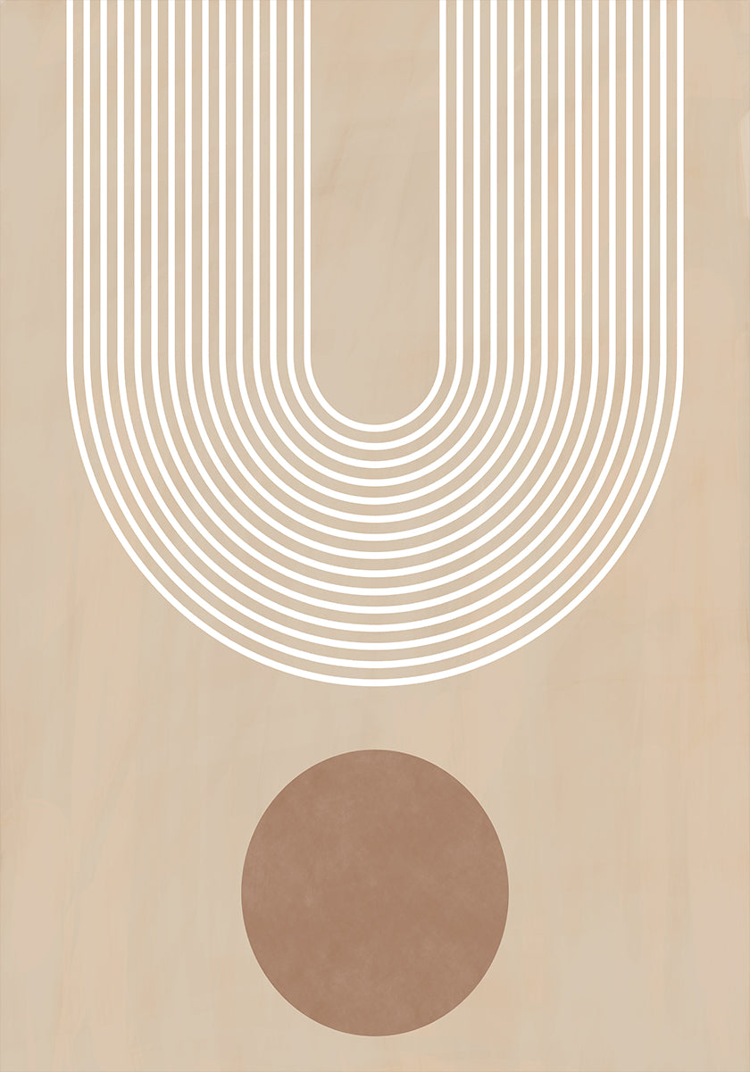 Beige Arc Plakat - Posterbox