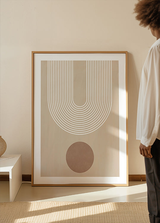 Beige Arc Plakat - Posterbox