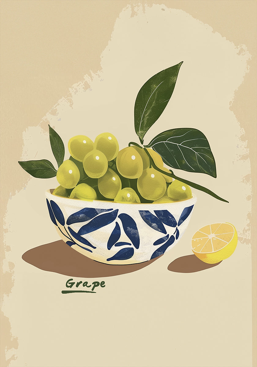 Bowl of Grapes - Posterbox