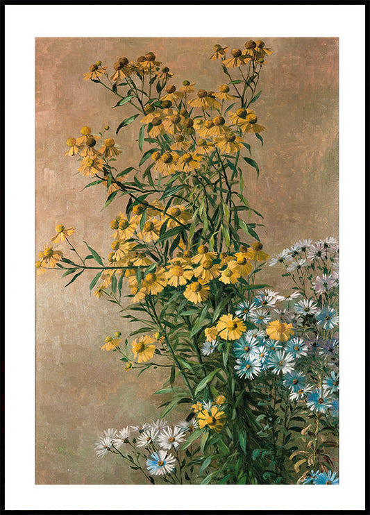 Fleurs d'automne par Gunnar Gunnarsson Wennerberg Poster 